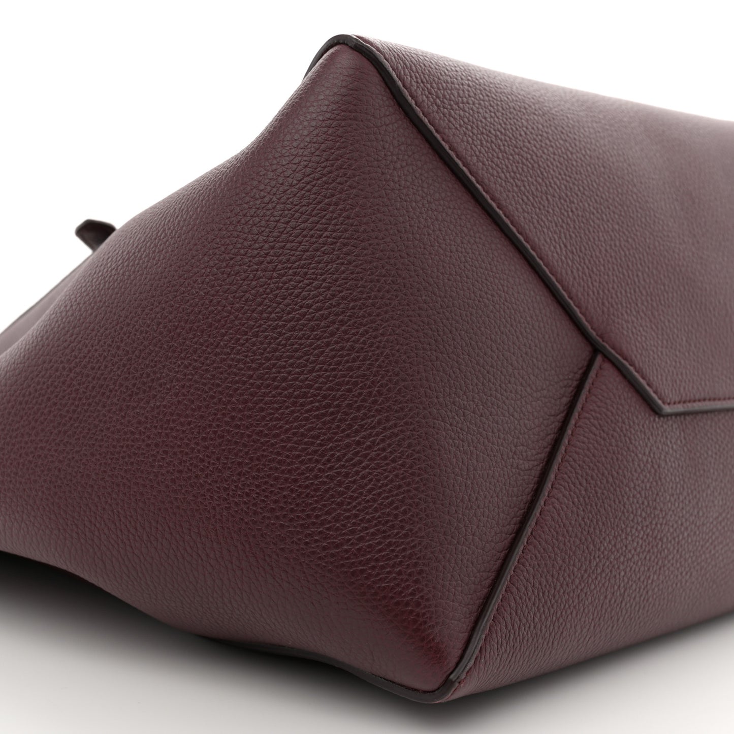 Soft Grained Calfskin Small Belt Cabas Phantom Burgundy