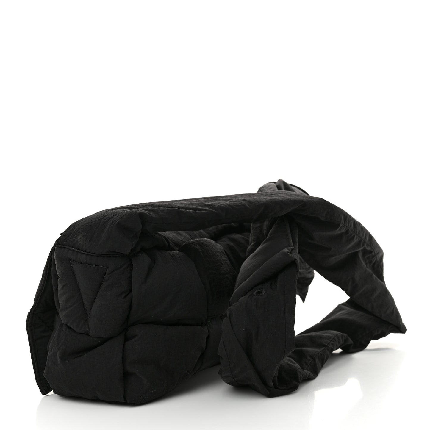 Nylon Intrecciato Padded Tech Cassette Bag Black