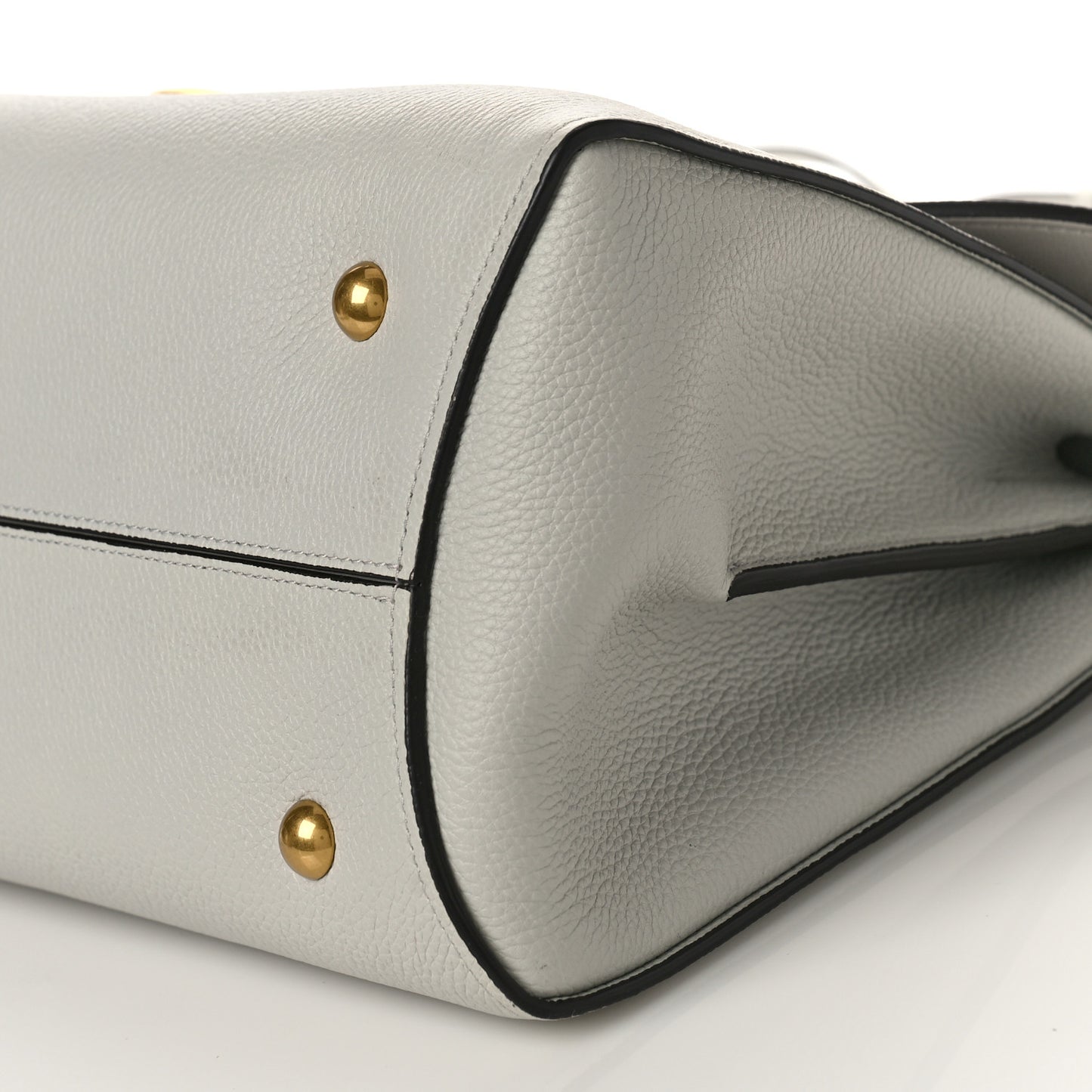 Calfskin Medium Margot Top Handle Satchel Light Grey