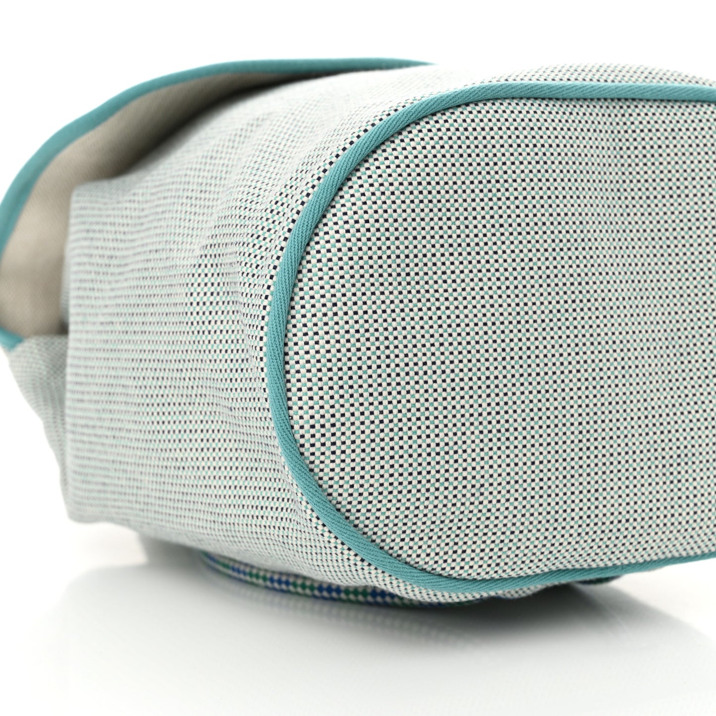 H Canvas Embroidered Les Cabanes Backpack Marine Menthe