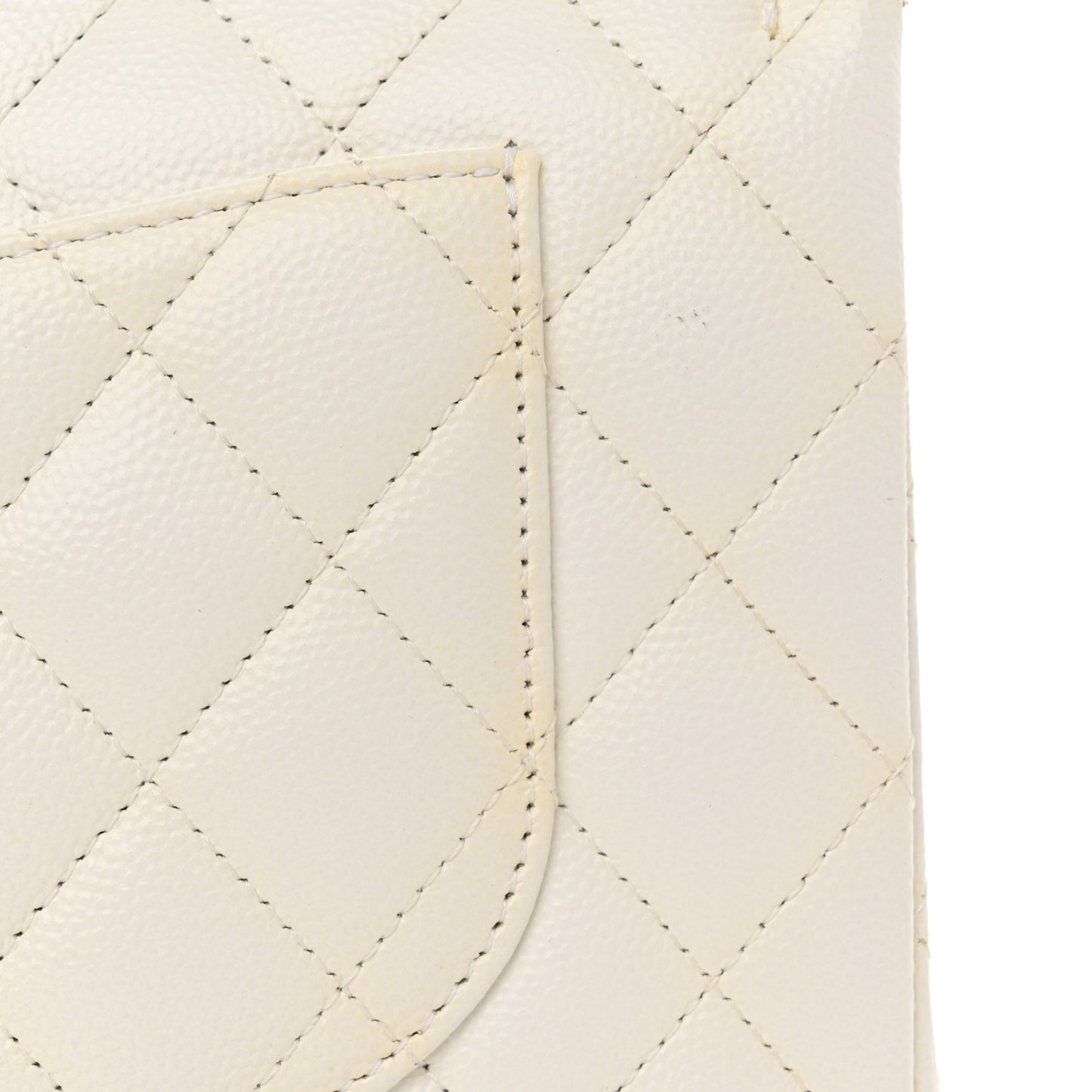 Caviar Quilted Small Double Flap White