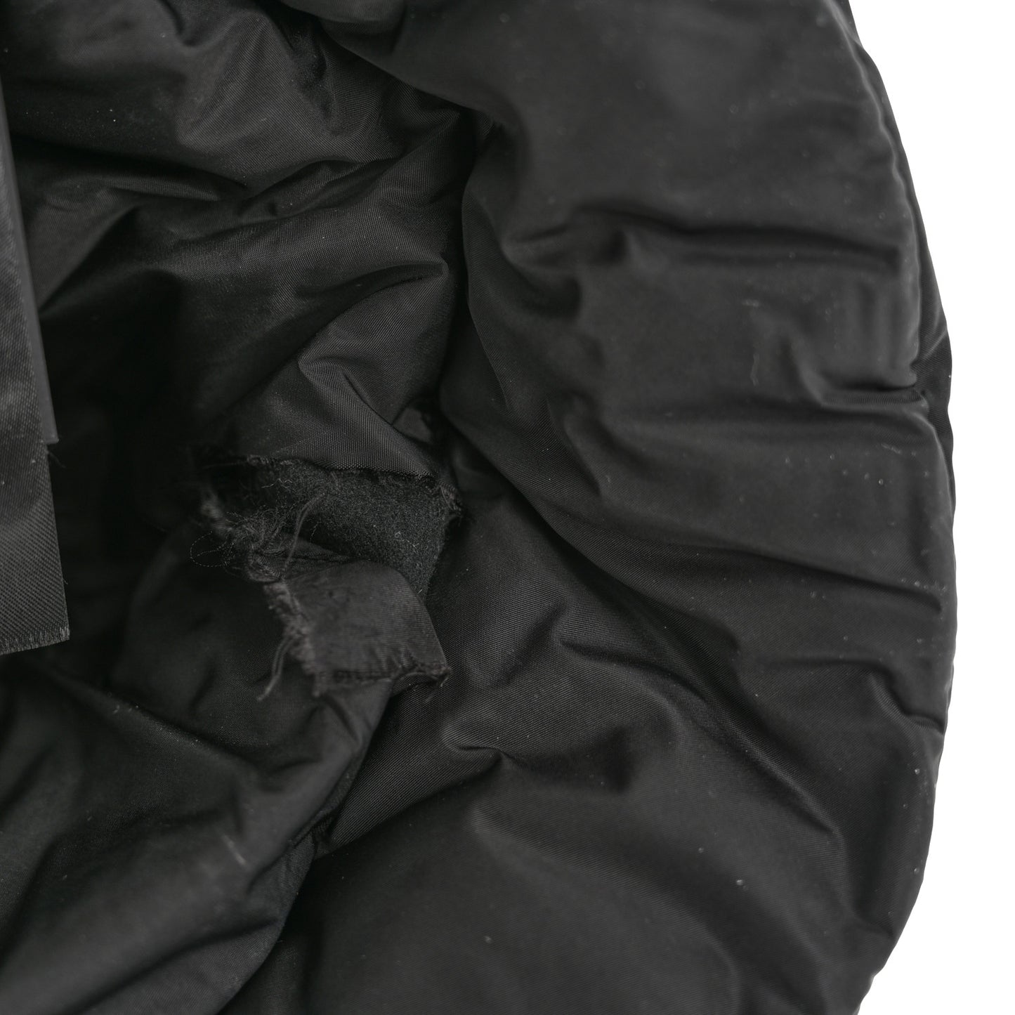 Nylon Triangle Quilted Padded Bucket Hat M Black