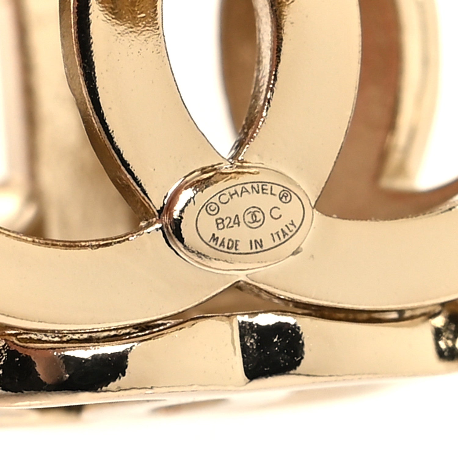 Chanel Metal Crystal CC Square Brooch Silver 3 of 3