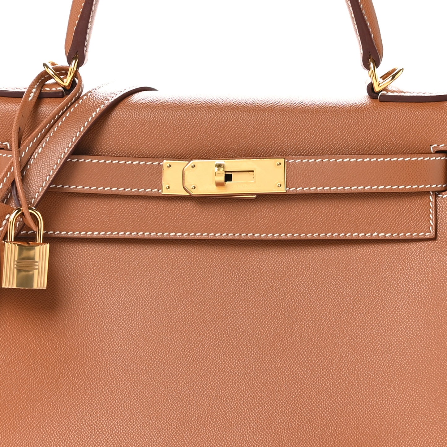 Madame Calfskin Kelly Retourne 28 Gold