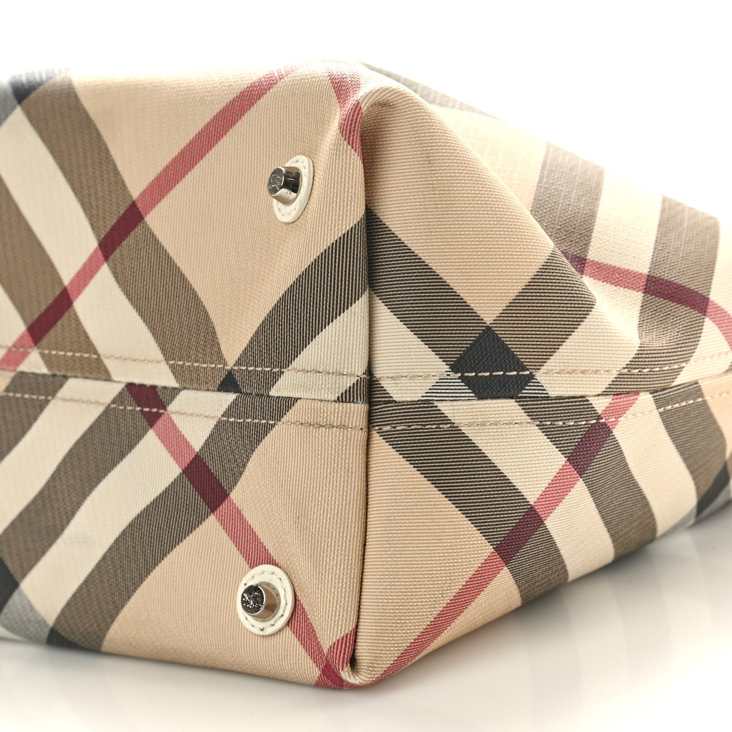 Nova Check Large Nickie Tote White