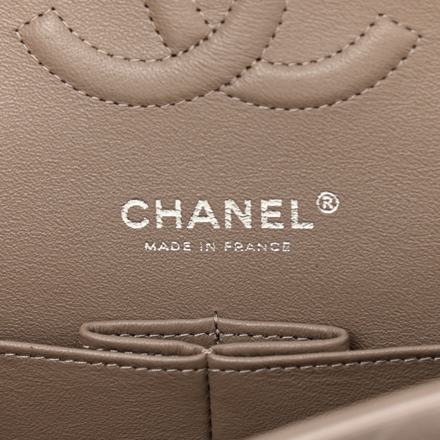 Chanel Iridescent Calfskin Chevron Quilted Medium Double Flap Grey 6 of 10