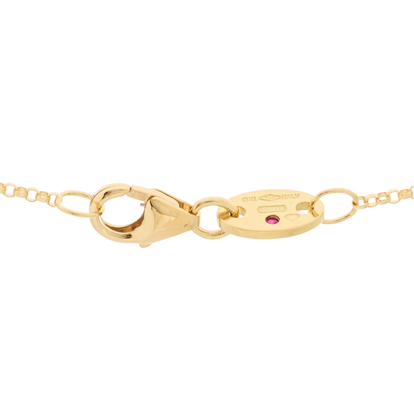 18K Yellow Gold Diamond Medium Venetian Princess Flower Pendant Necklace