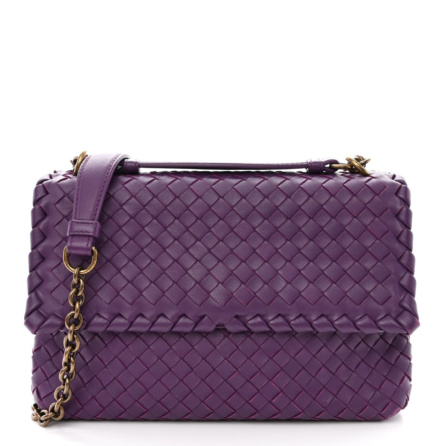 Nappa Intrecciato Small Olimpia Shoulder Bag Byzantine