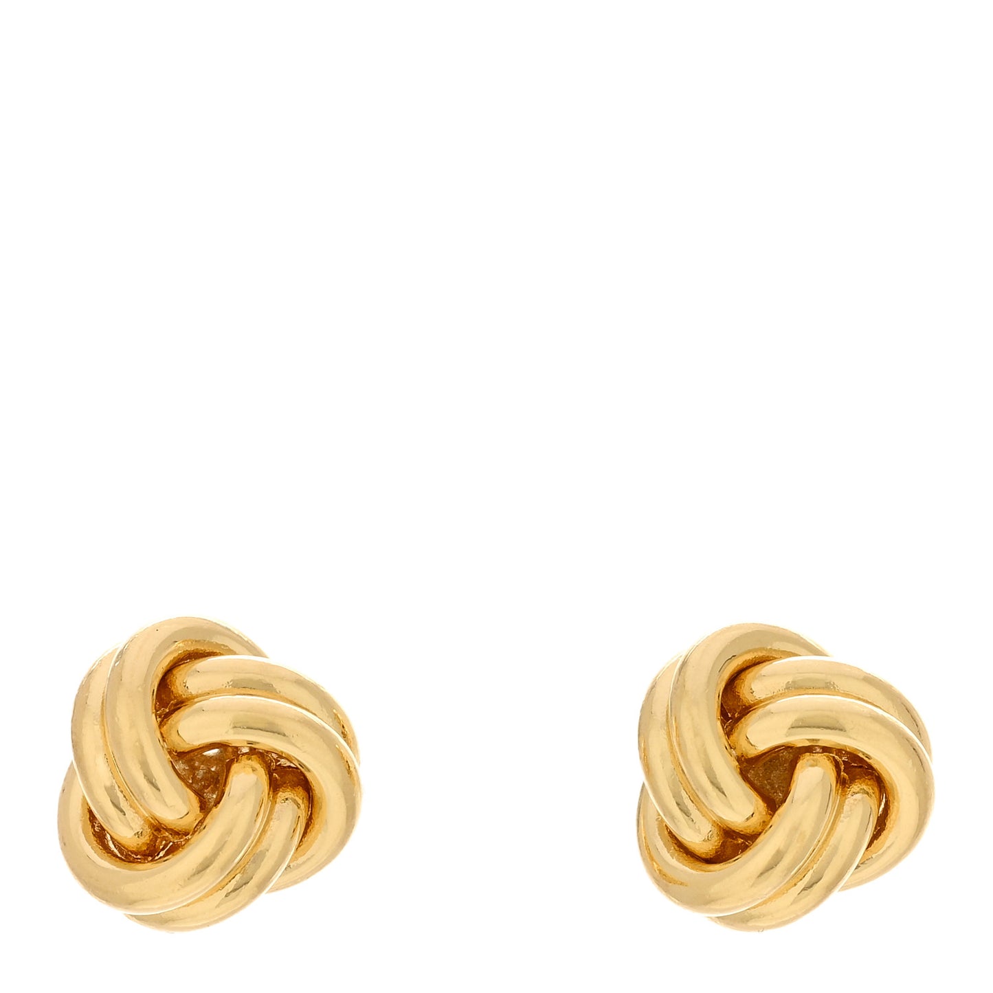 18K Yellow Gold Love Knot Earrings