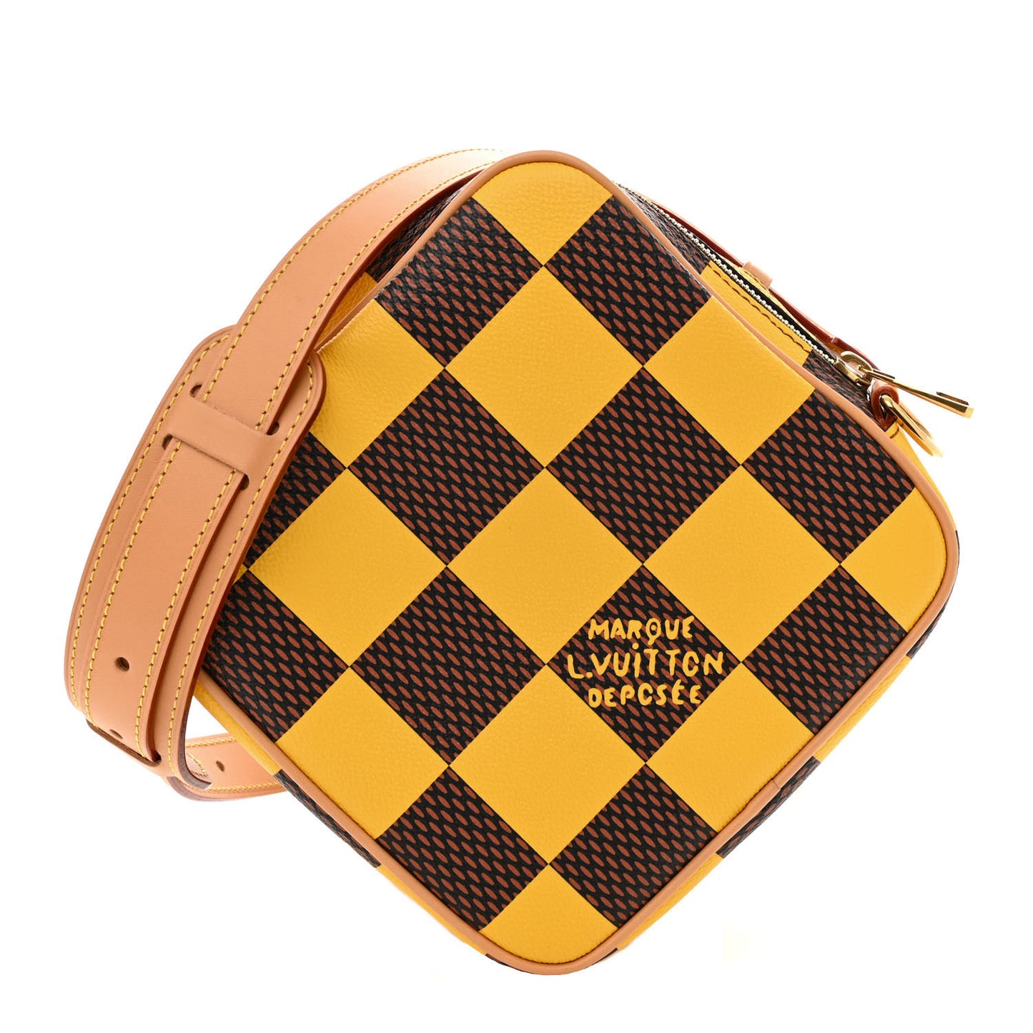 Damier Pop Chess Messenger Jaune Mat