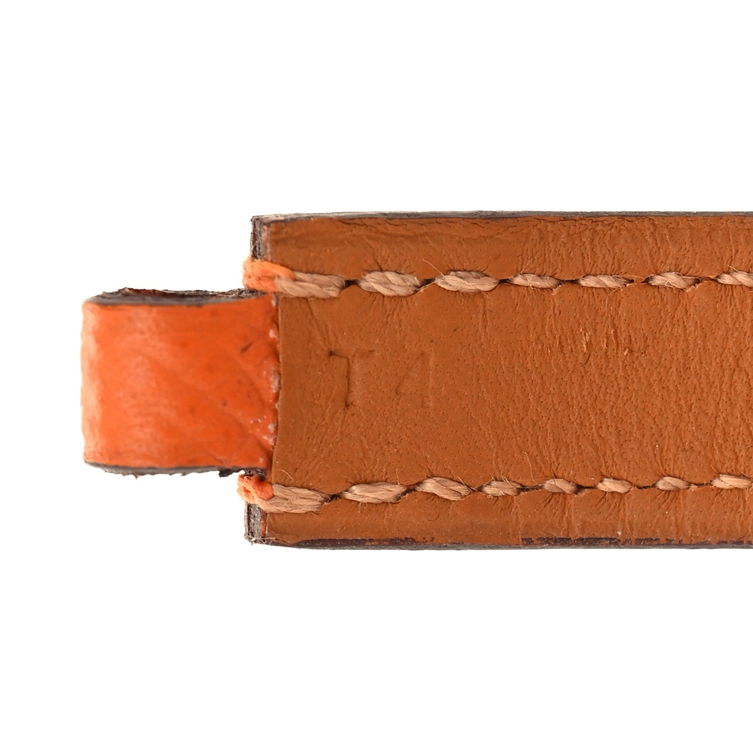 Hermes Epsom Rivale Double Tour Bracelet T4 Orange 6 of 7