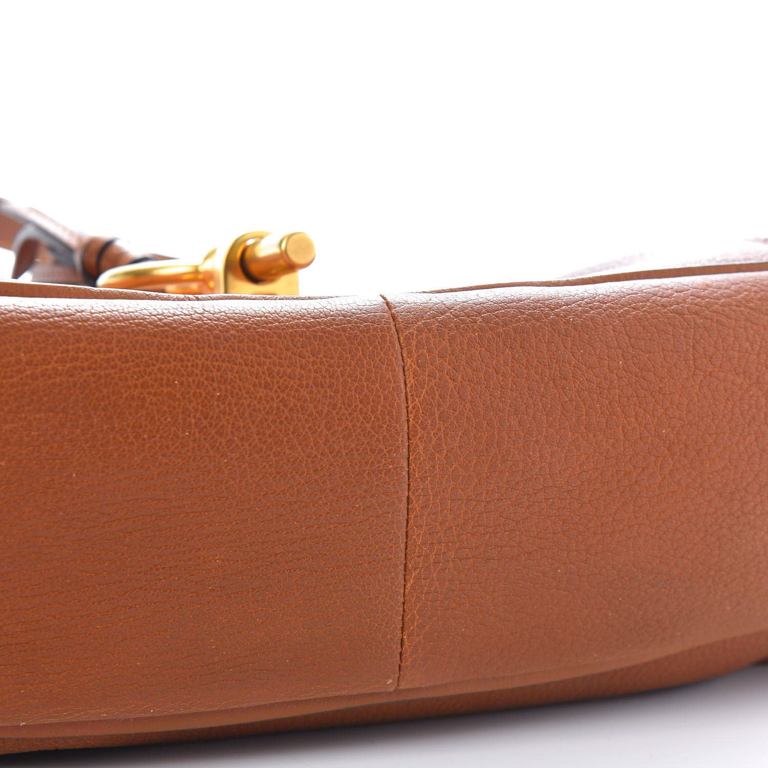 Chloe Grained Lambskin Small Lexa Shoulder Bag Mustard Brown 12 of 13