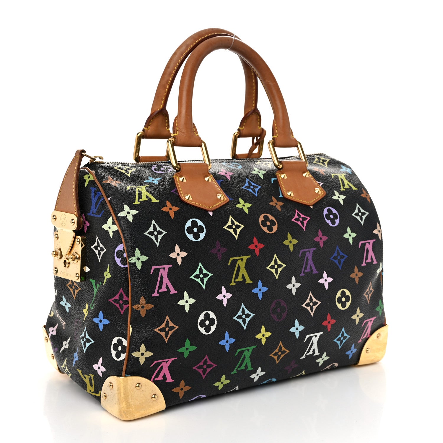 Louis Vuitton Monogram Multicolor Speedy 30 Black 3 of 10