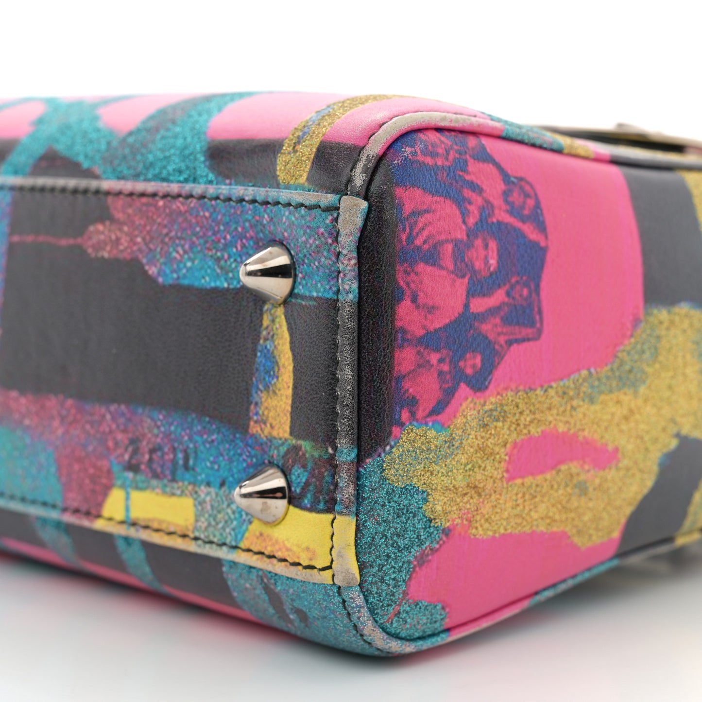X CHRIS MARTIN Printed Medium Lady Dior Art Multicolor