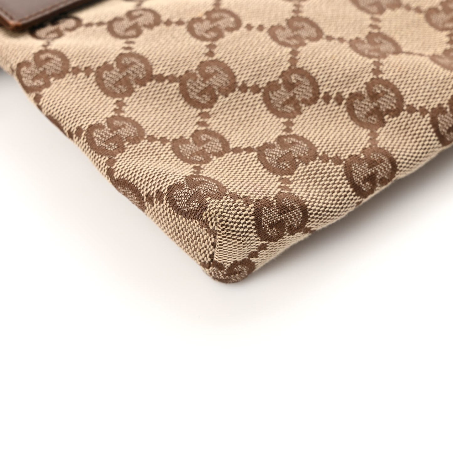 GG Monogram Double Pocket Belt Bag Dark Brown