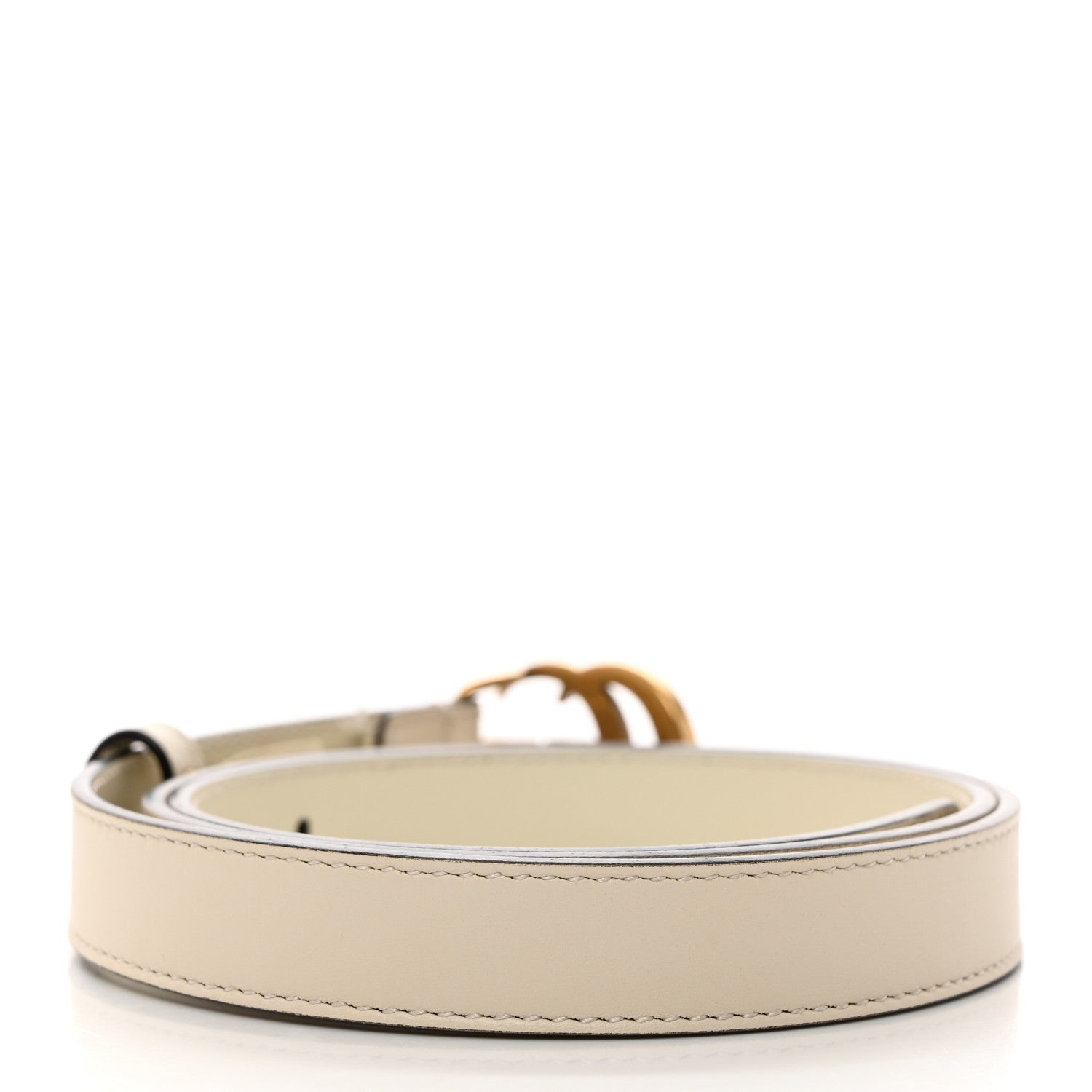 Gucci Calfskin Double G 20mm Belt 85 34 Mystic White 2 of 7