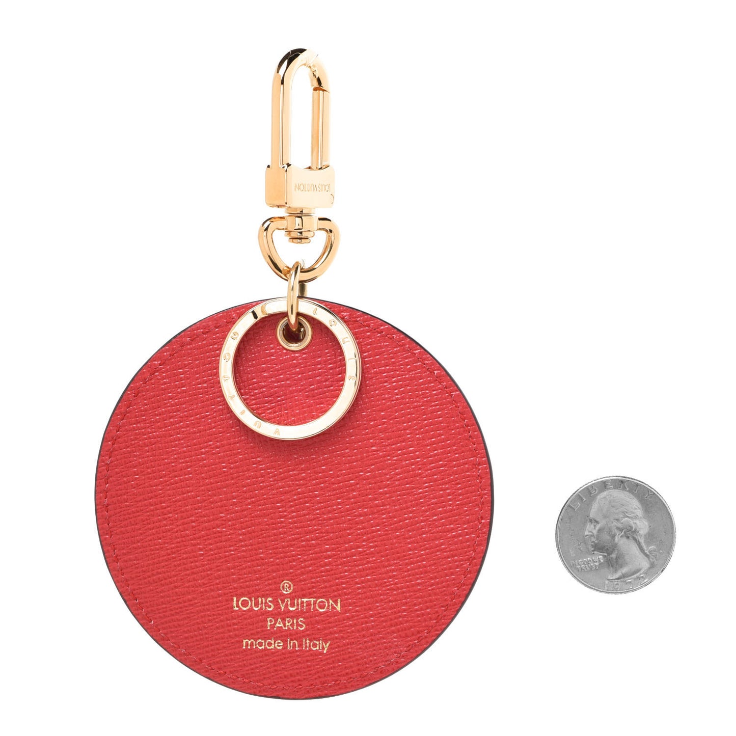 Denim Damier Monogram Patchwork Bag Charm Key Holder