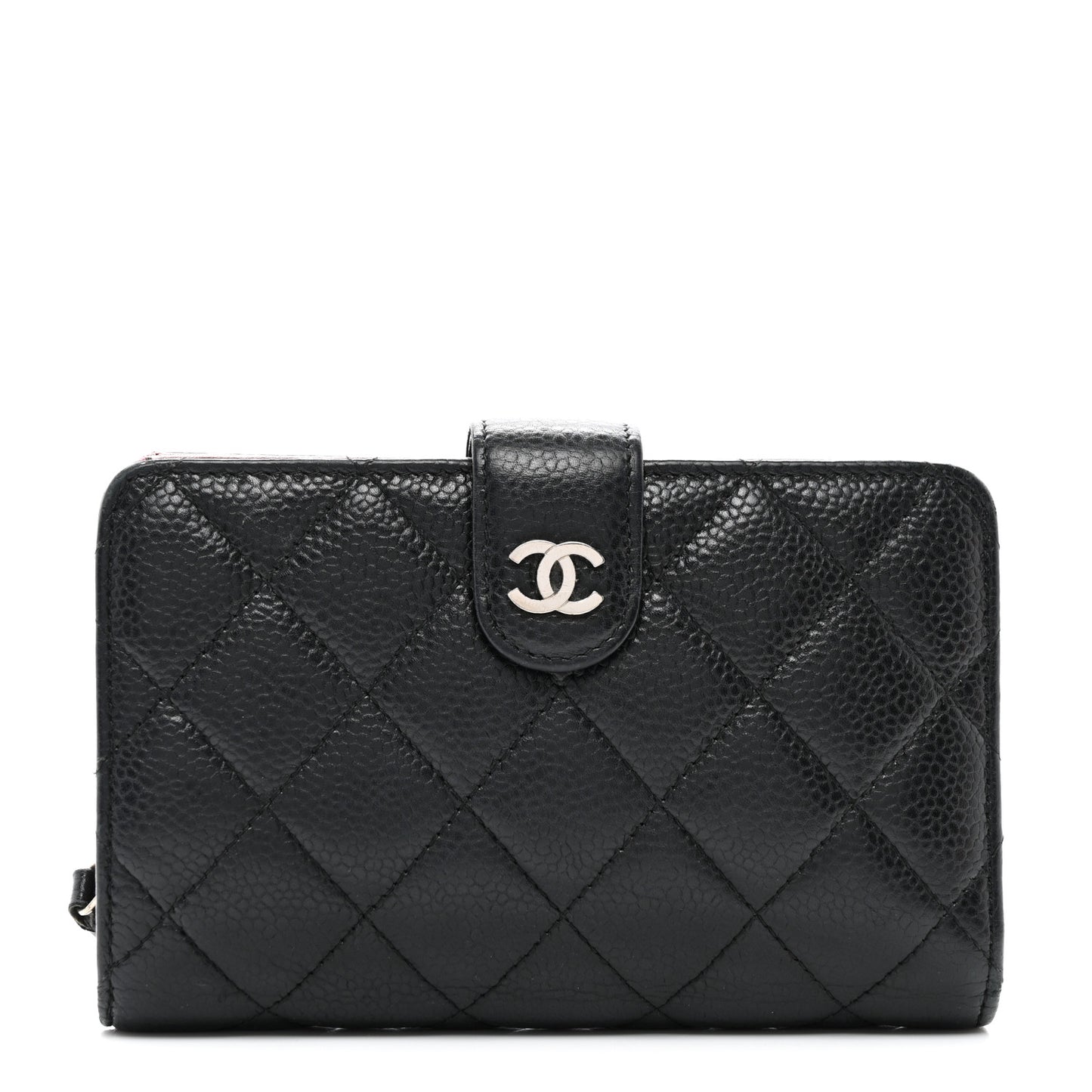 Caviar Quilted CC French Wallet Black
