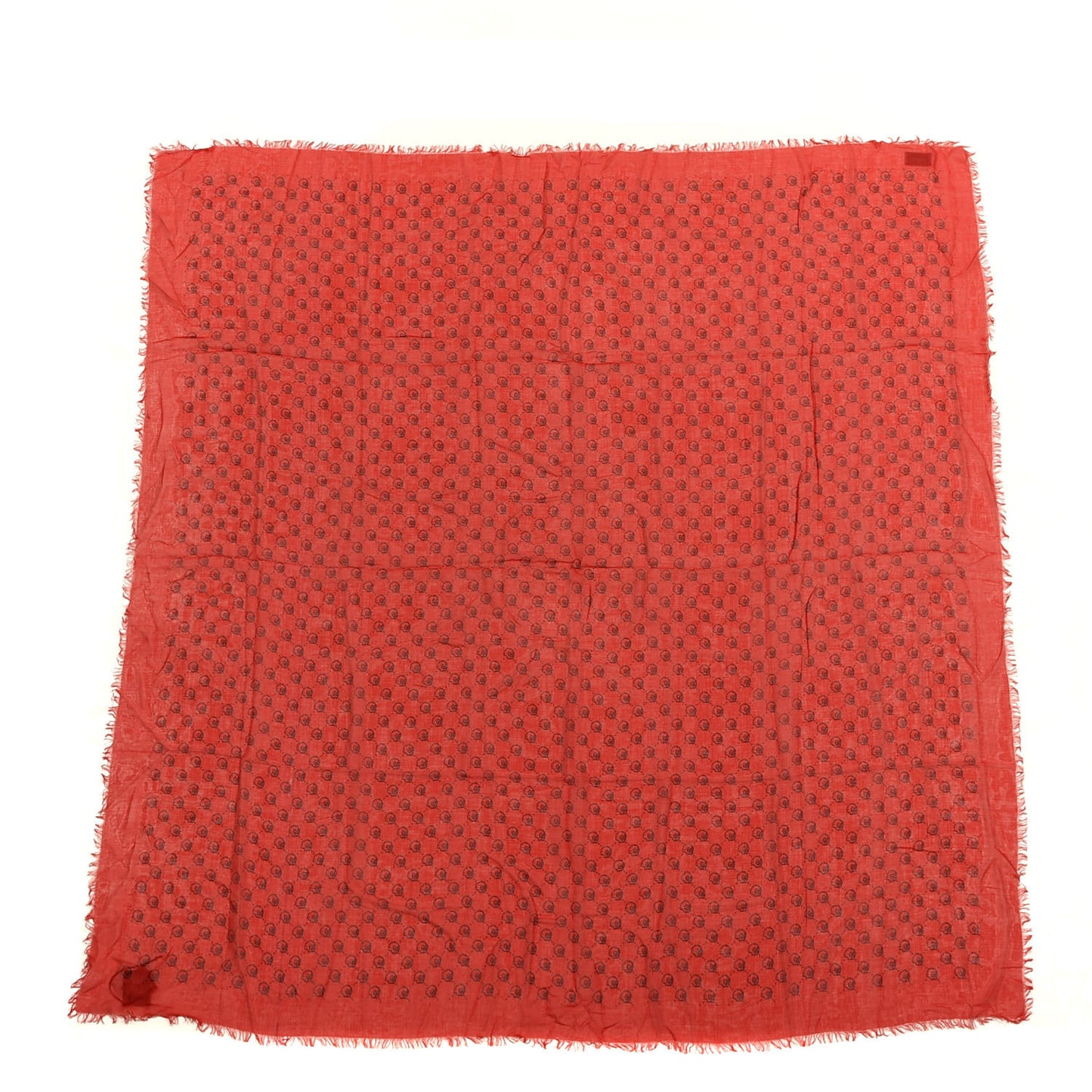 Modal Silk Twill GG Hamlet Square Scarf Flame Blue
