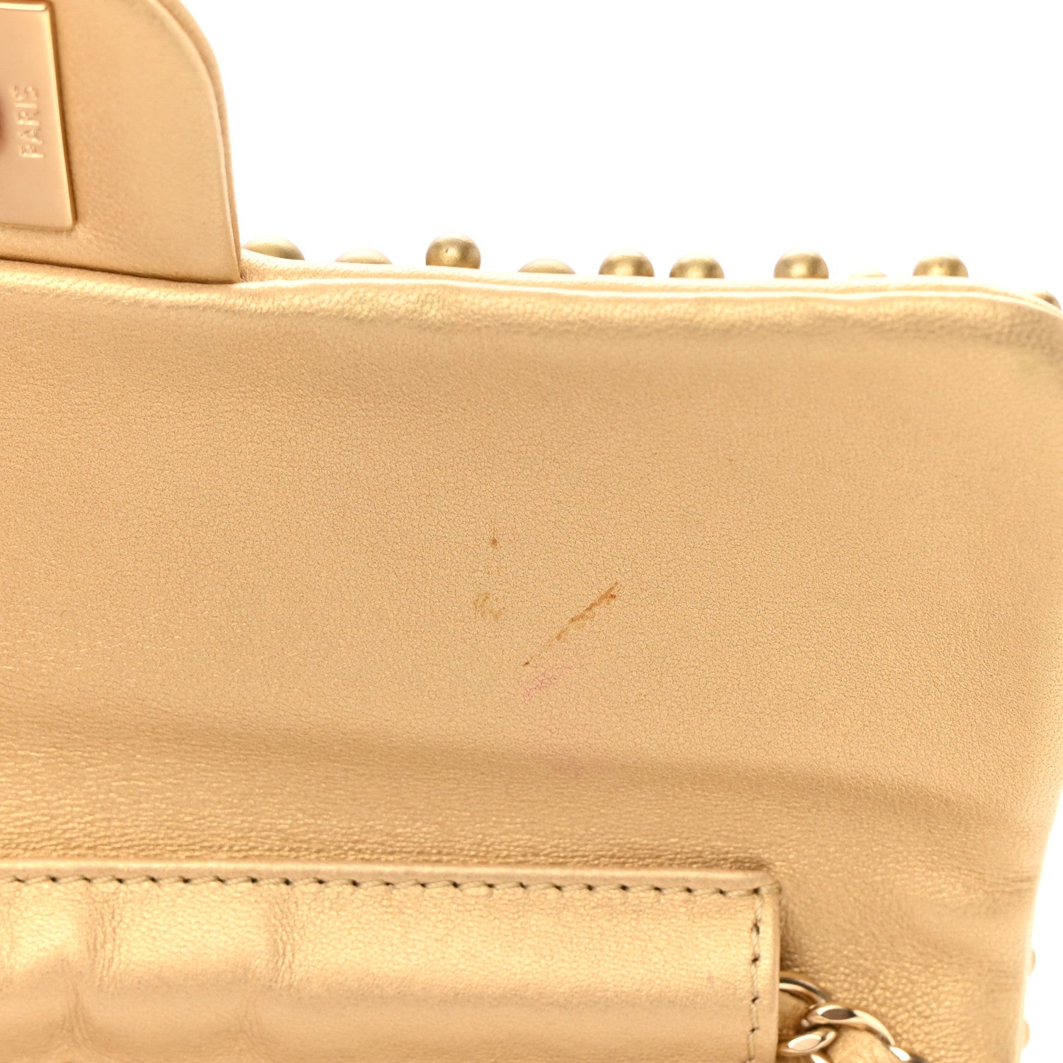 Chanel Lambskin Pearls Flap Gold 12 of 19