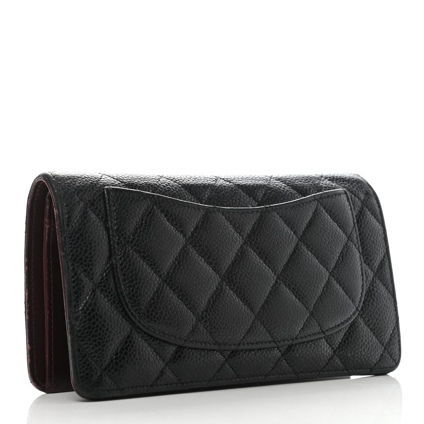 Caviar Quilted Yen Wallet Black