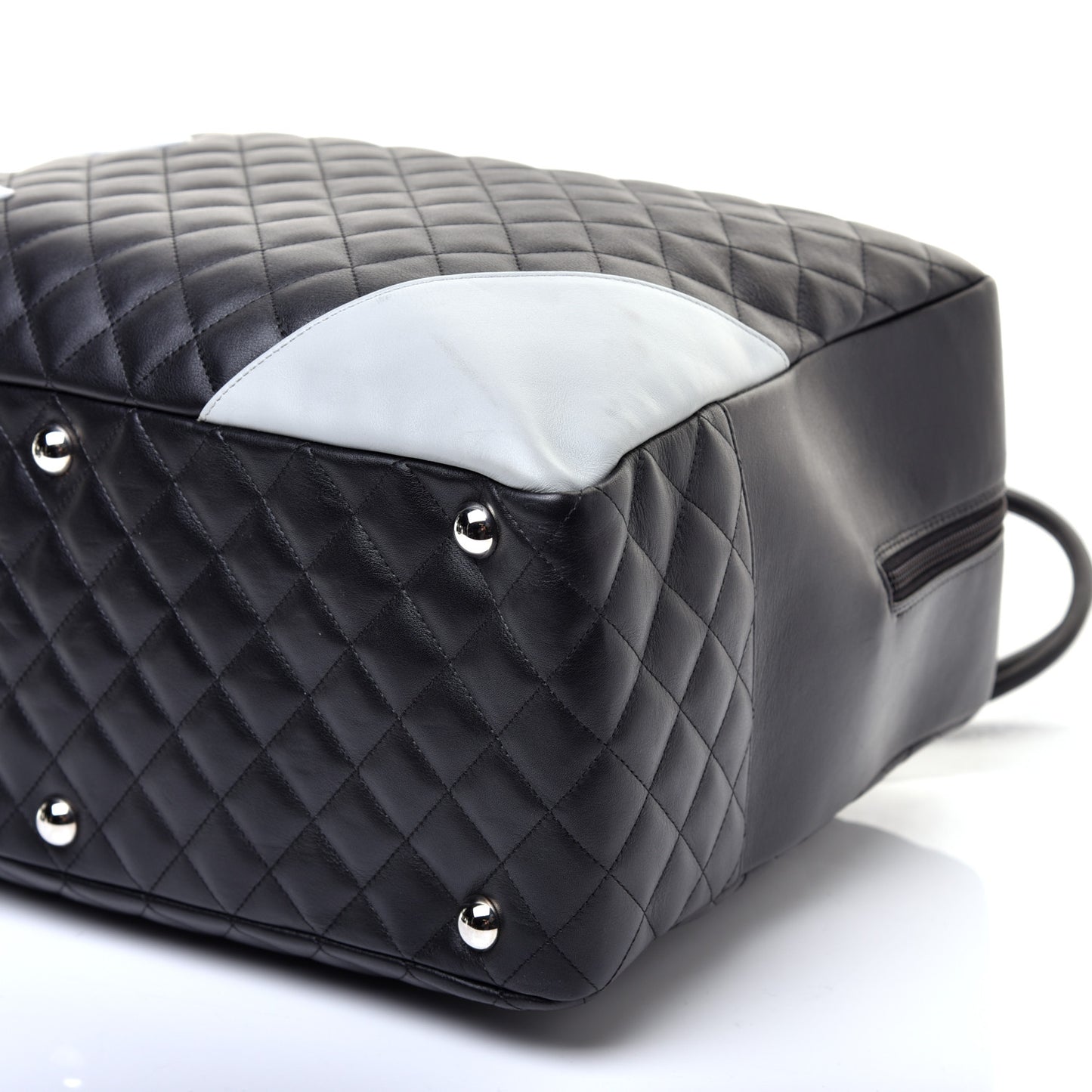 Calfskin Quilted Large Cambon Bag Black