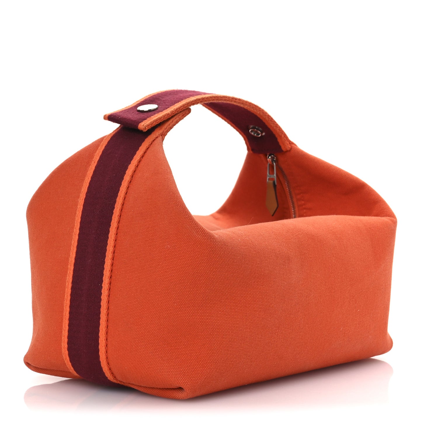 Canvas Large Bride-A-Brac Pouch Orange Feu Burgundy