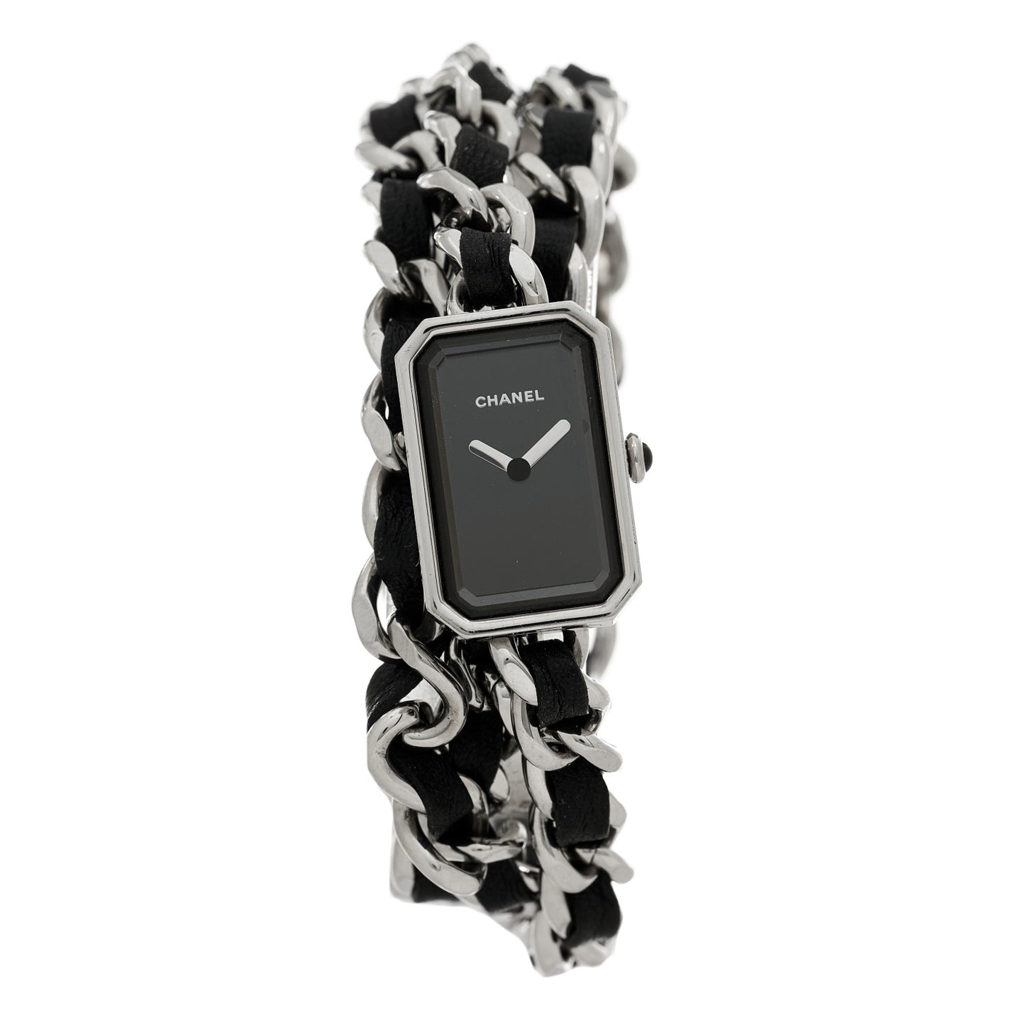 Stainless Steel Lambskin 16mm Premiere Rock Triple Row Quartz Watch Black