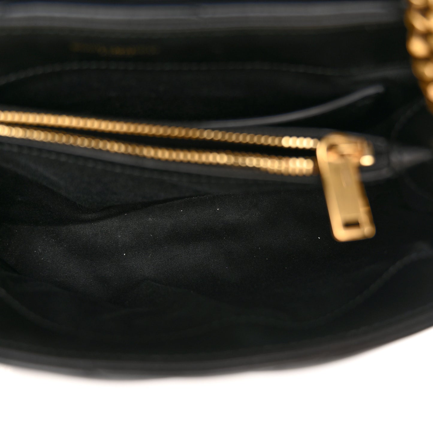 Calfskin Y Quilted Monogram Small Loulou Chain Satchel Black