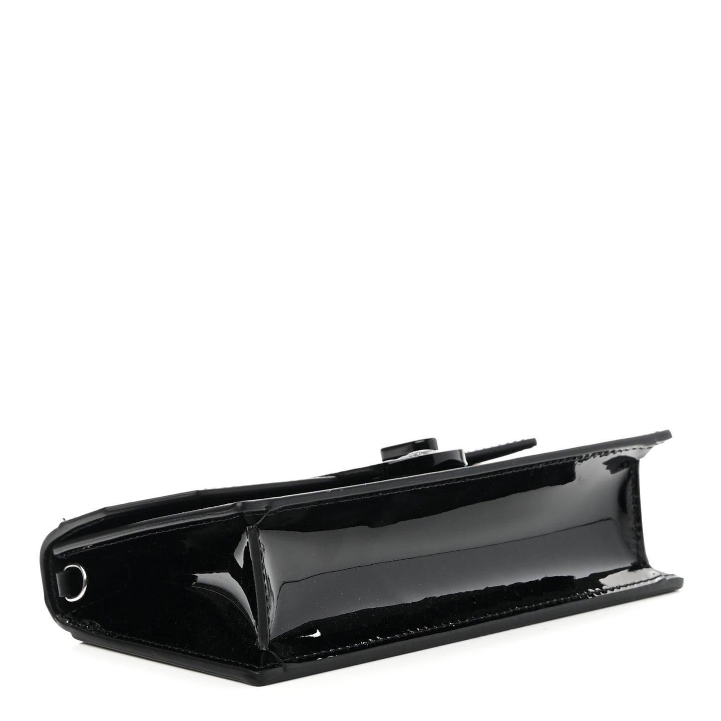 Patent Calfskin Mini Elisa Baguette Black