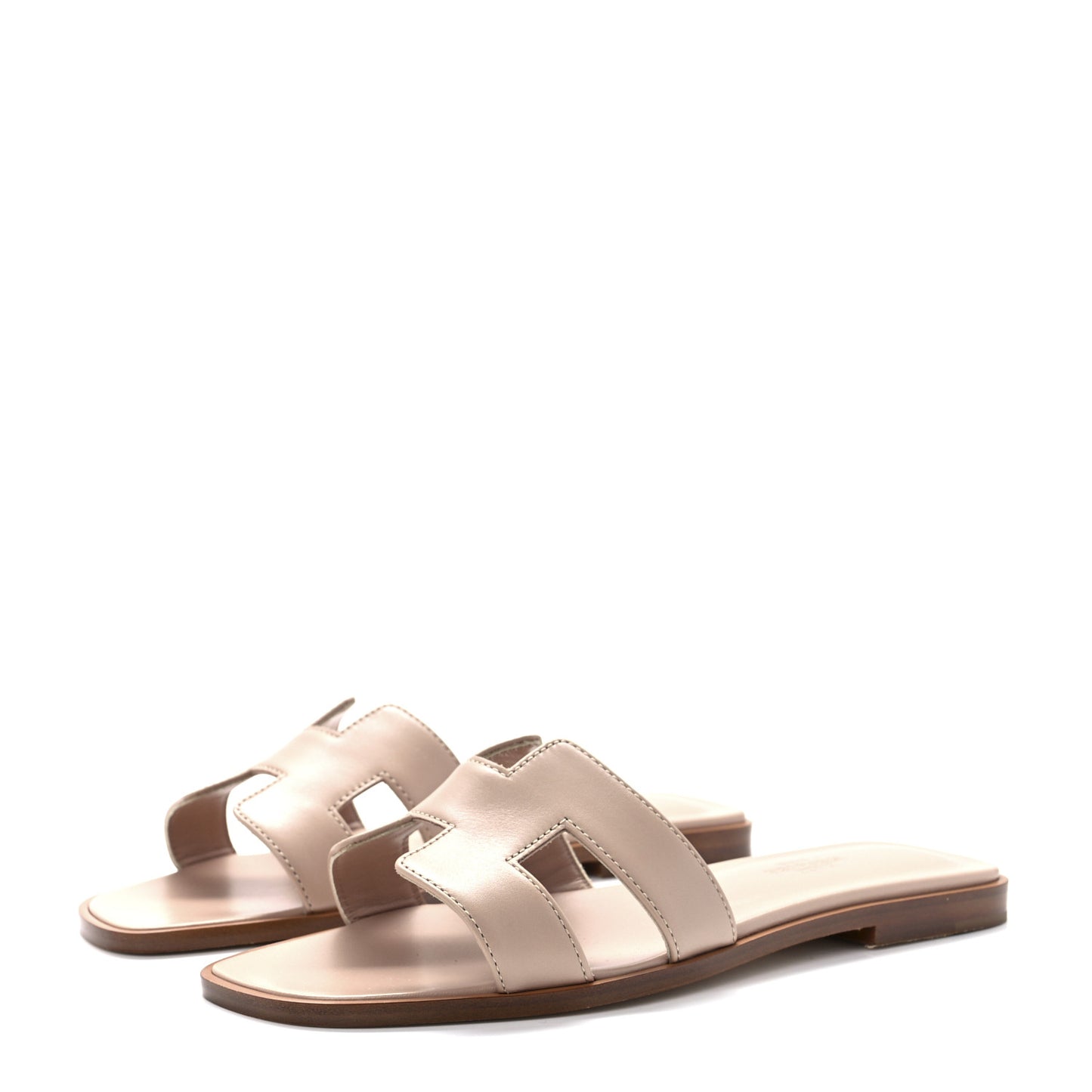 Box Calfskin Oran Sandals 37 Bois De Santal