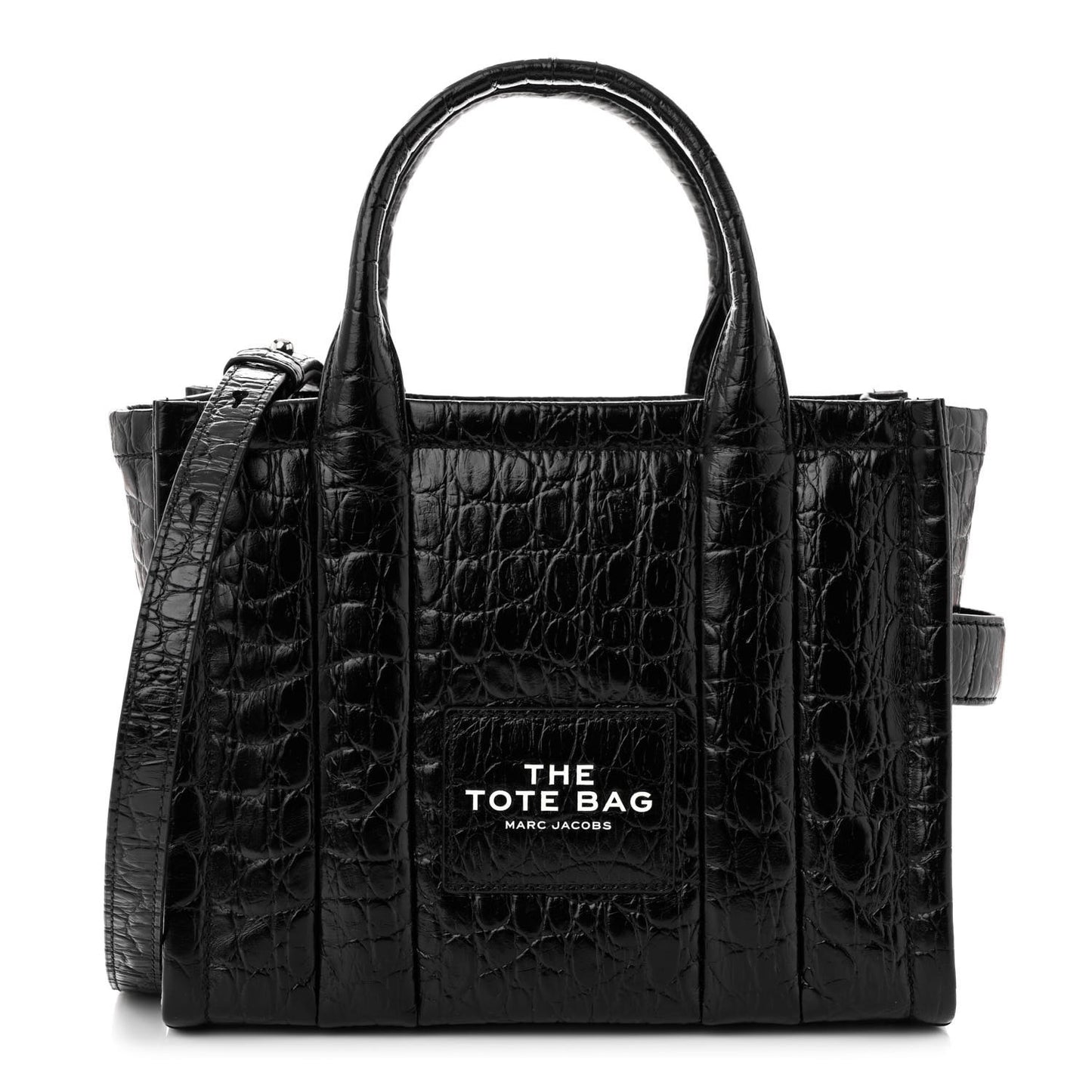 Croc Embossed Small The Tote Bag Black