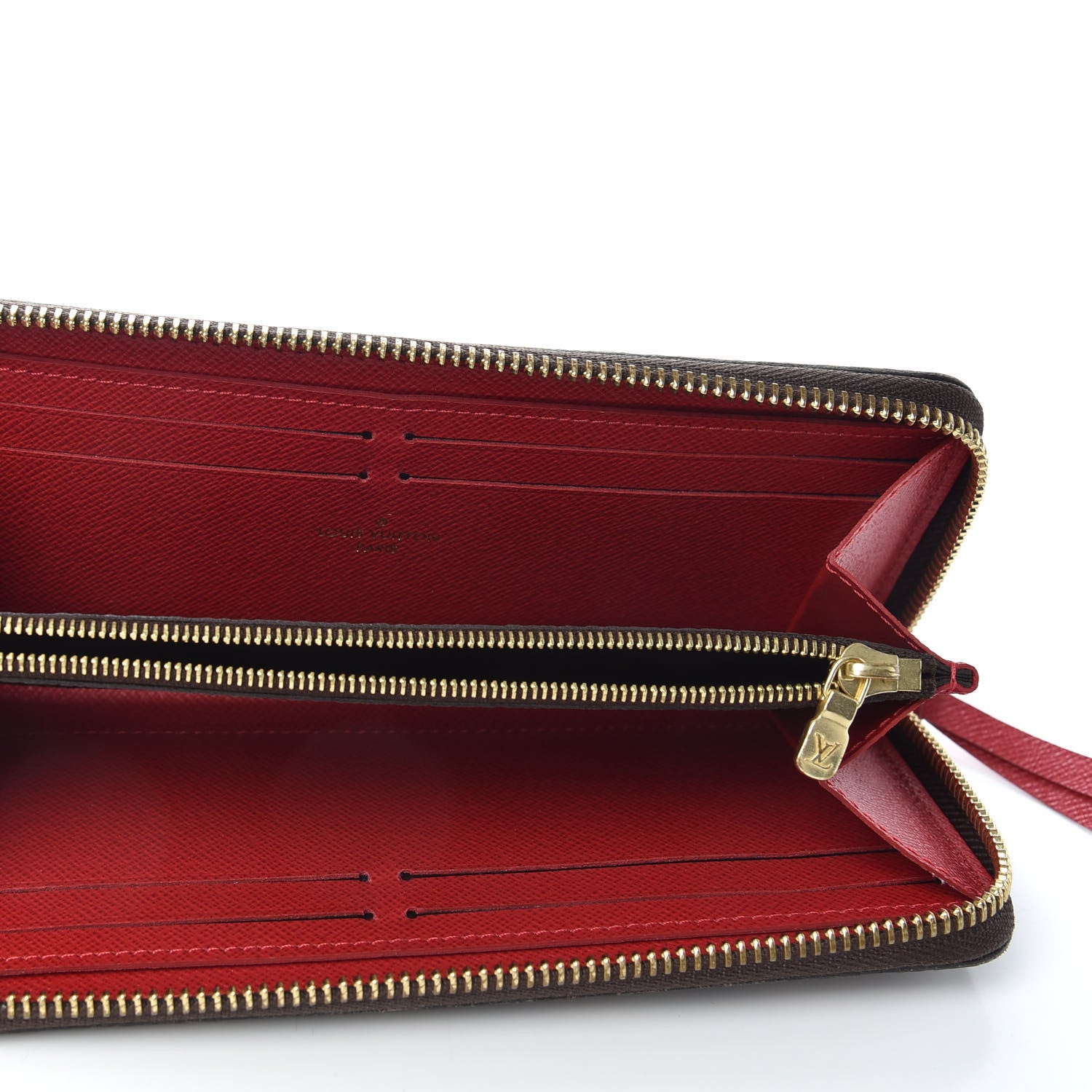 Louis Vuitton Damier Ebene Clemence Wallet Cherry 5 of 6