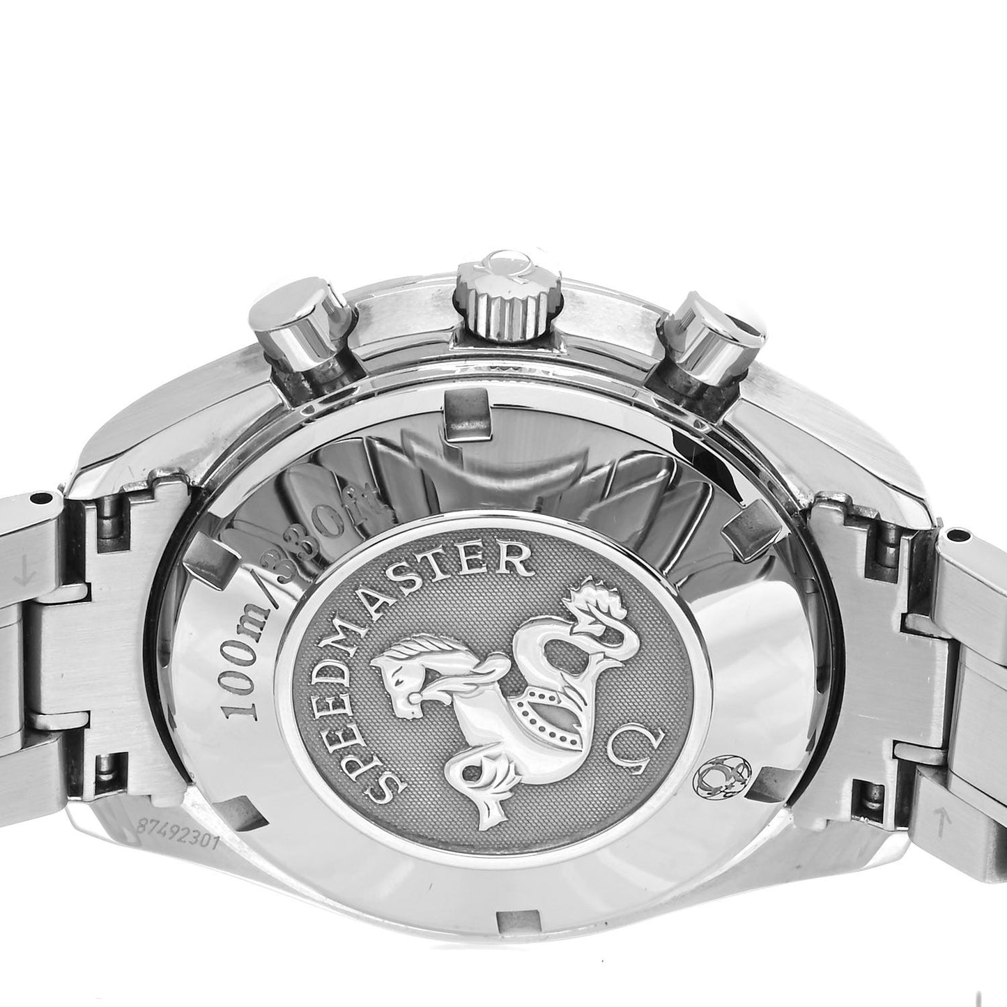 Stainless Steel 40mm Speedmaster Date Chronograph Automatic Watch Grey 323.30.40.40.06.001