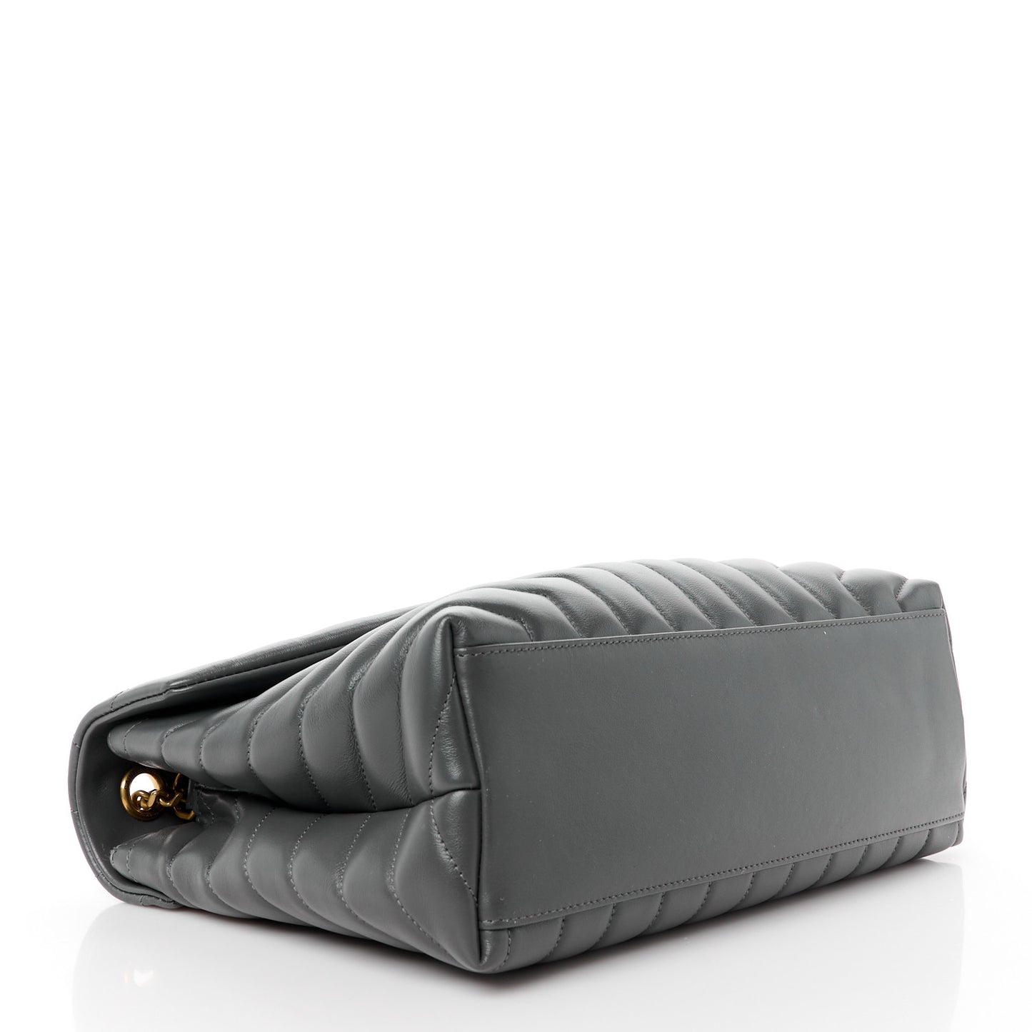Calfskin Y Quilted Monogram Medium Loulou Chain Satchel Storm