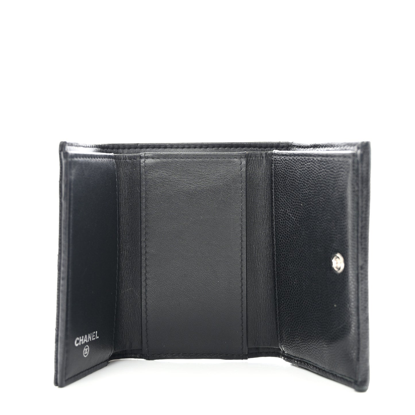 Caviar Quilted My Everything Small Flap Wallet Black