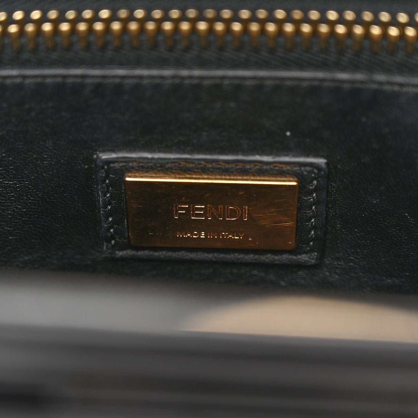 Vitello Seta Shiny Nappa Medium Peekaboo Iconic Satchel Black
