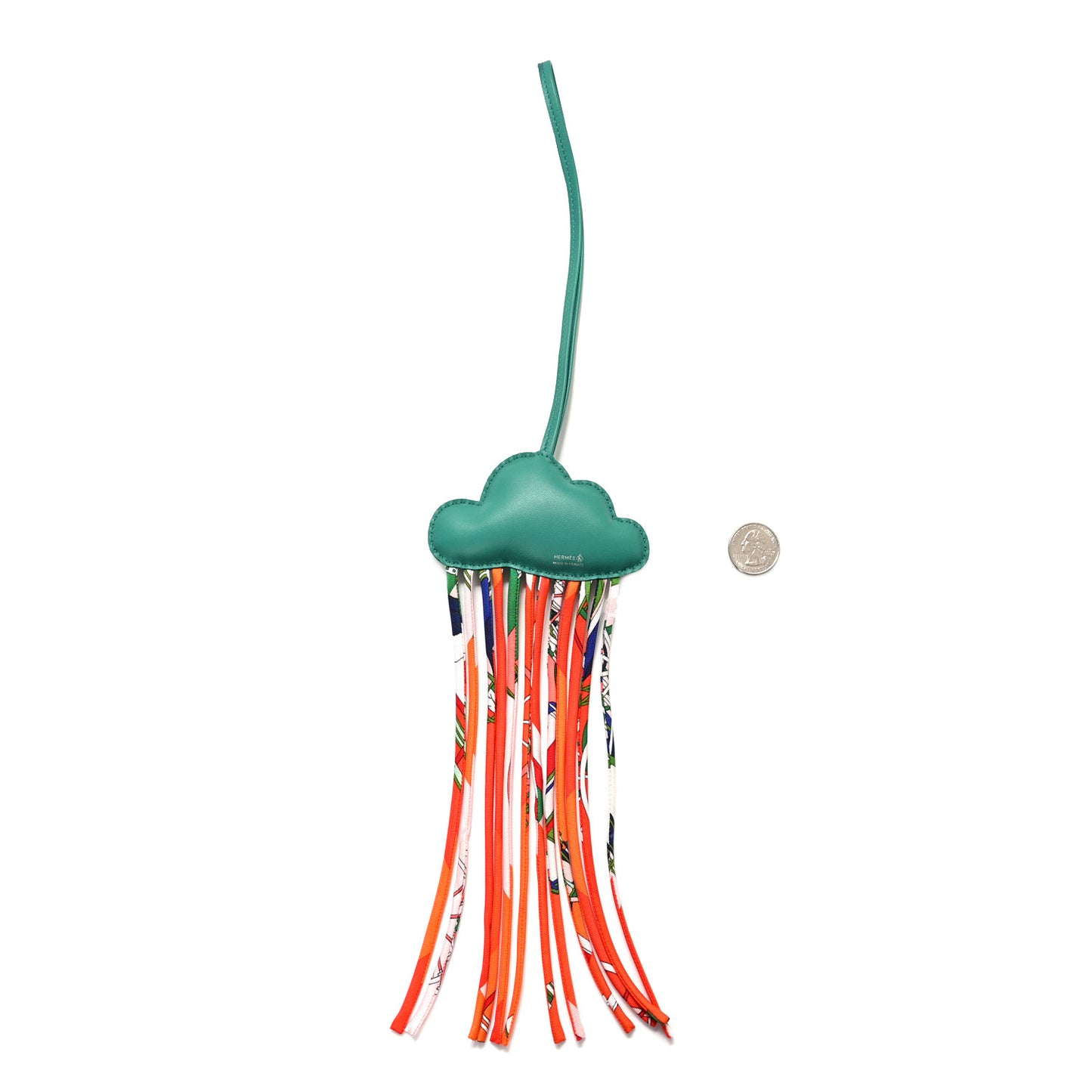 Swift Silk Twill Cord Cloud Bag Charm Vert Verone