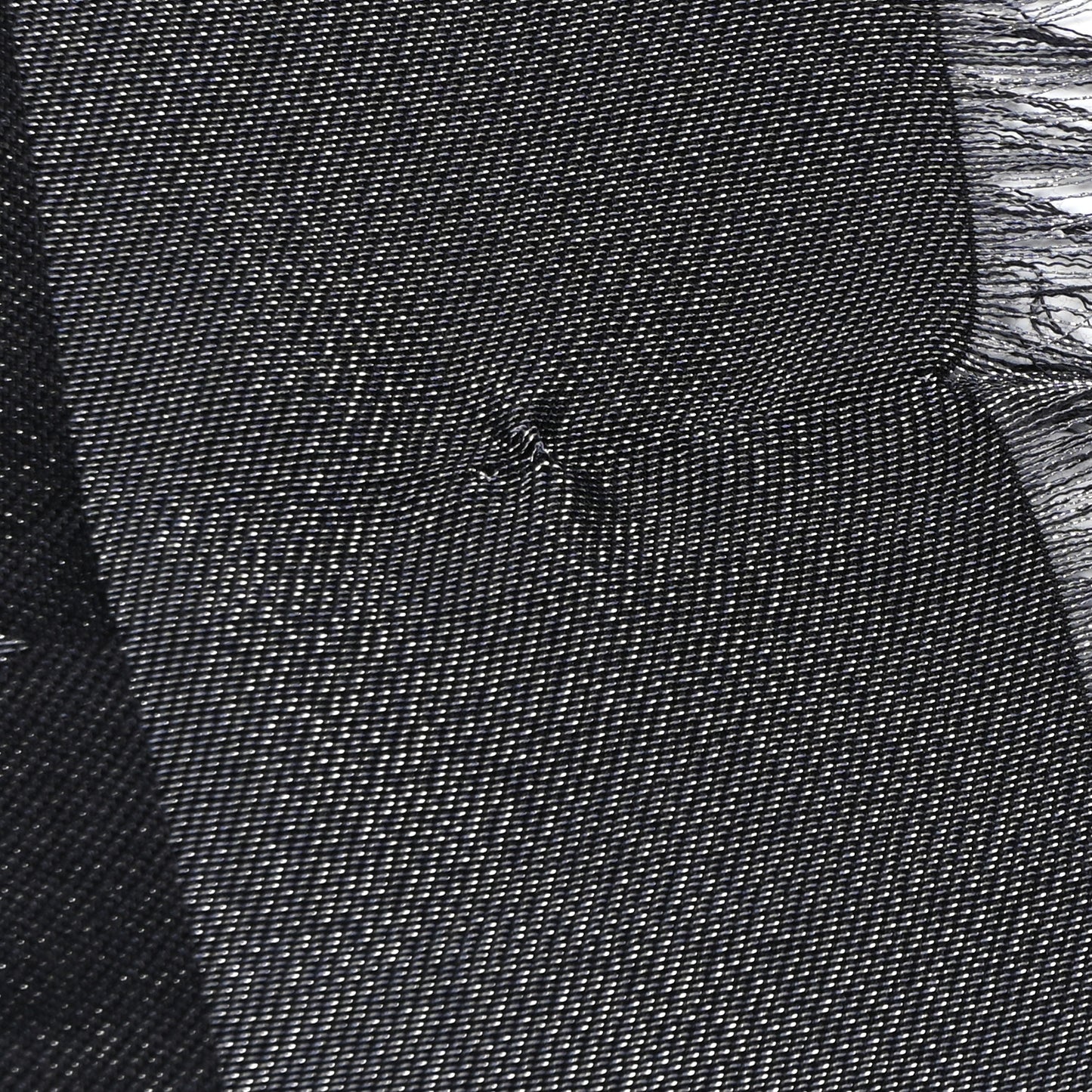 Silk Lurex Wool Monogram Shine Shawl Black