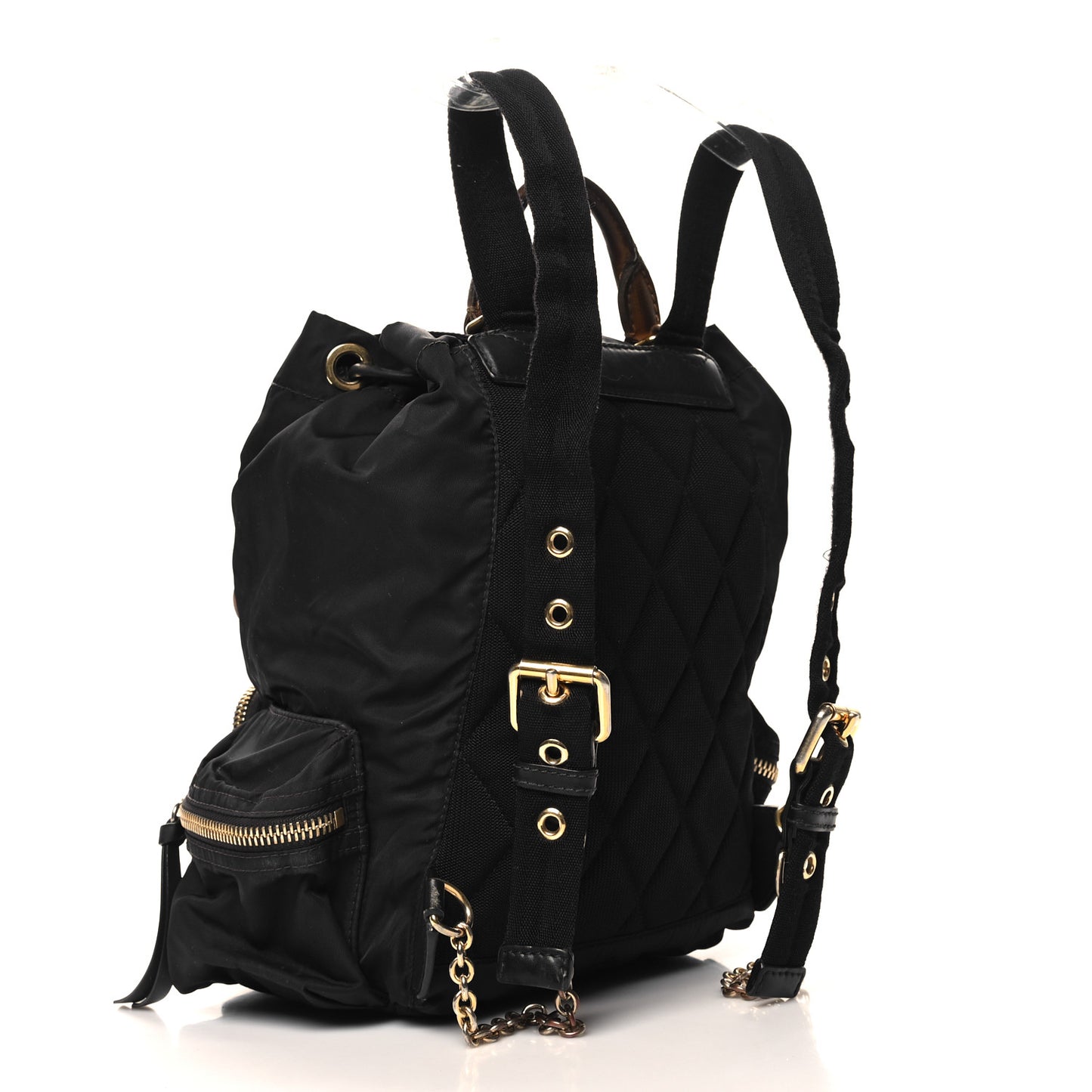 Nylon Medium Rucksack Backpack Black
