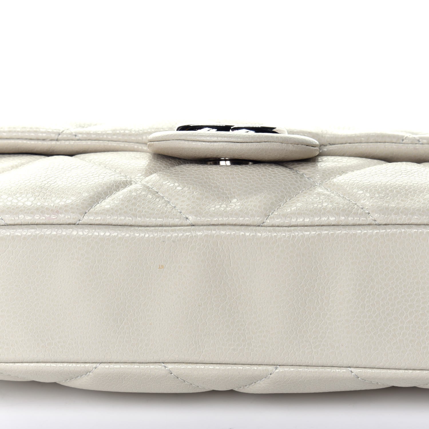 Chanel Glazed Caviar Quilted Small Nature Flap Bag White 10 of 10