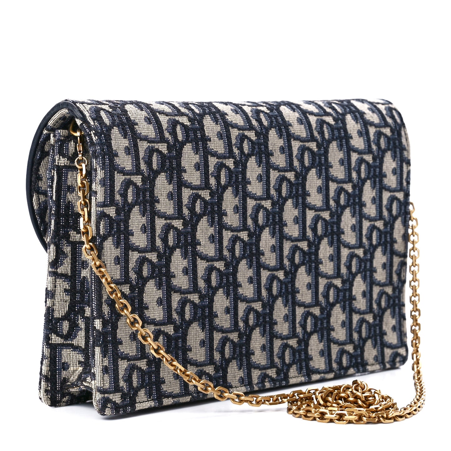 Oblique Saddle Chain Pouch Blue