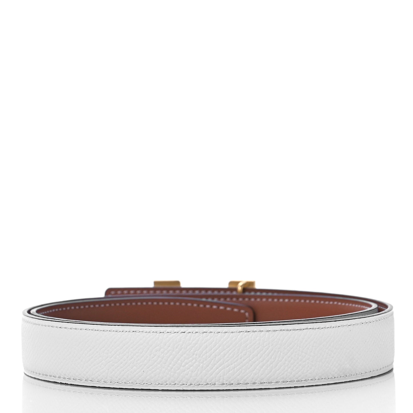 Swift Epsom 24mm Guilloche H Belt 80 Gold White