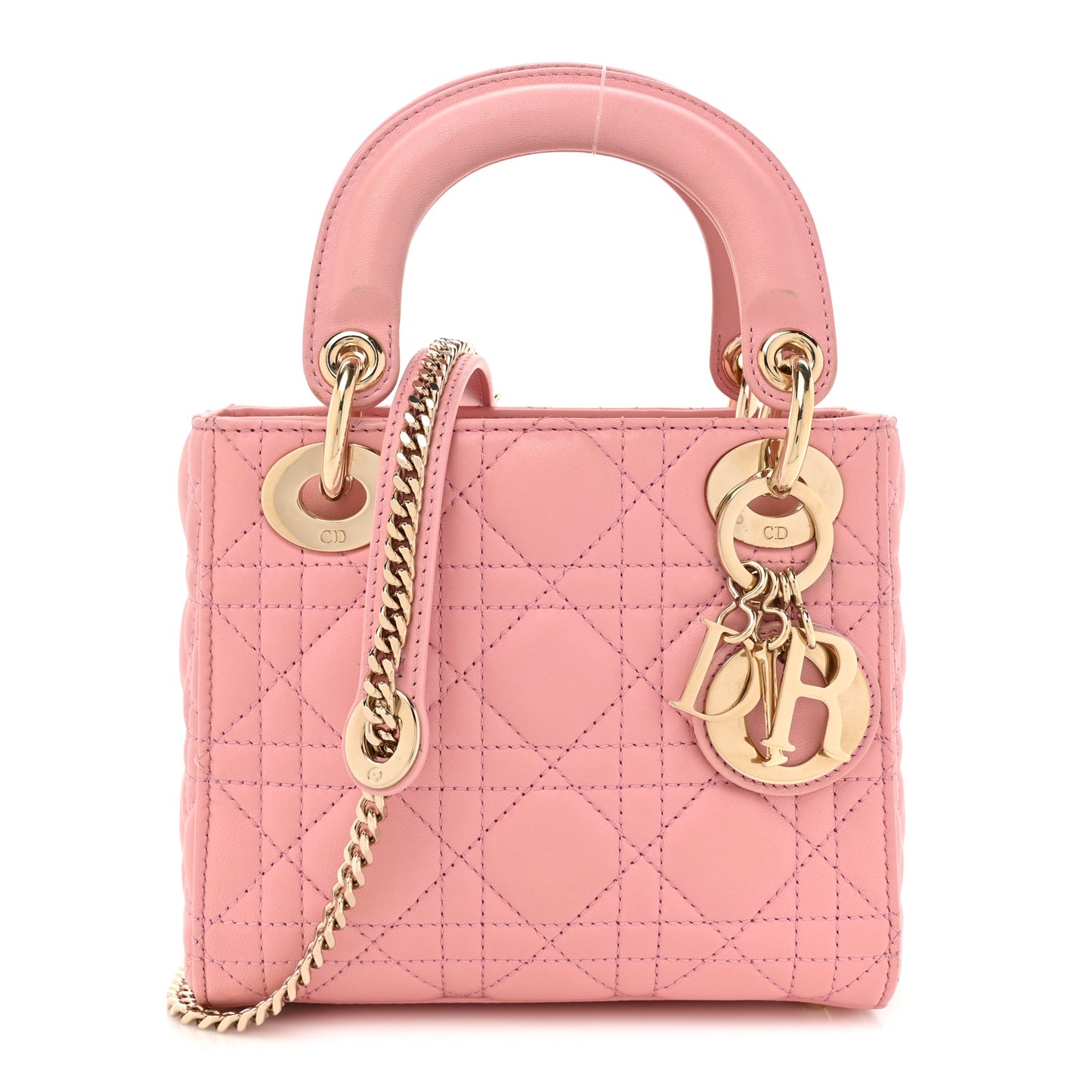 Lambskin Cannage Mini Lady Dior Melacoton