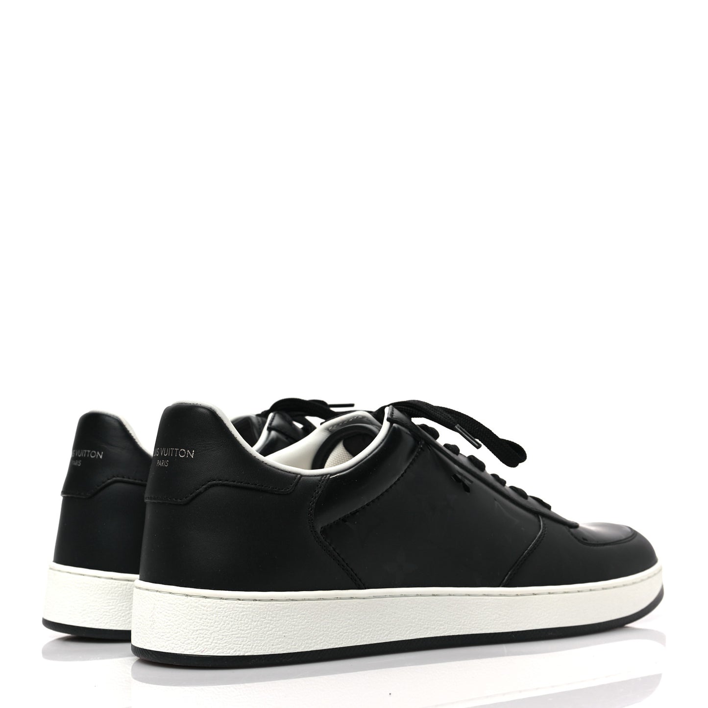 Calfskin Monogram Mens Rivoli Sneakers 8.5 Black