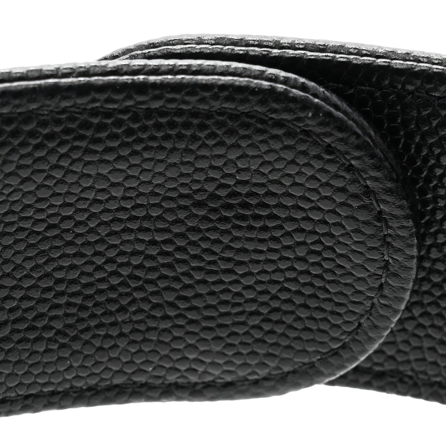 Shiny Caviar Quilted Bow Pouch Hobo Black
