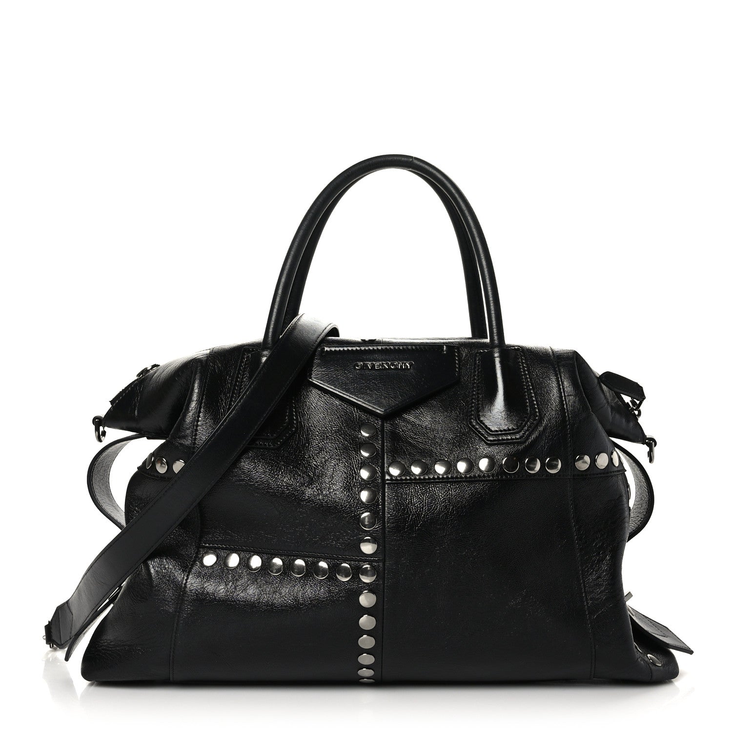 Givenchy Smooth Calfskin Medium Studded Soft Antigona Black 1 of 8