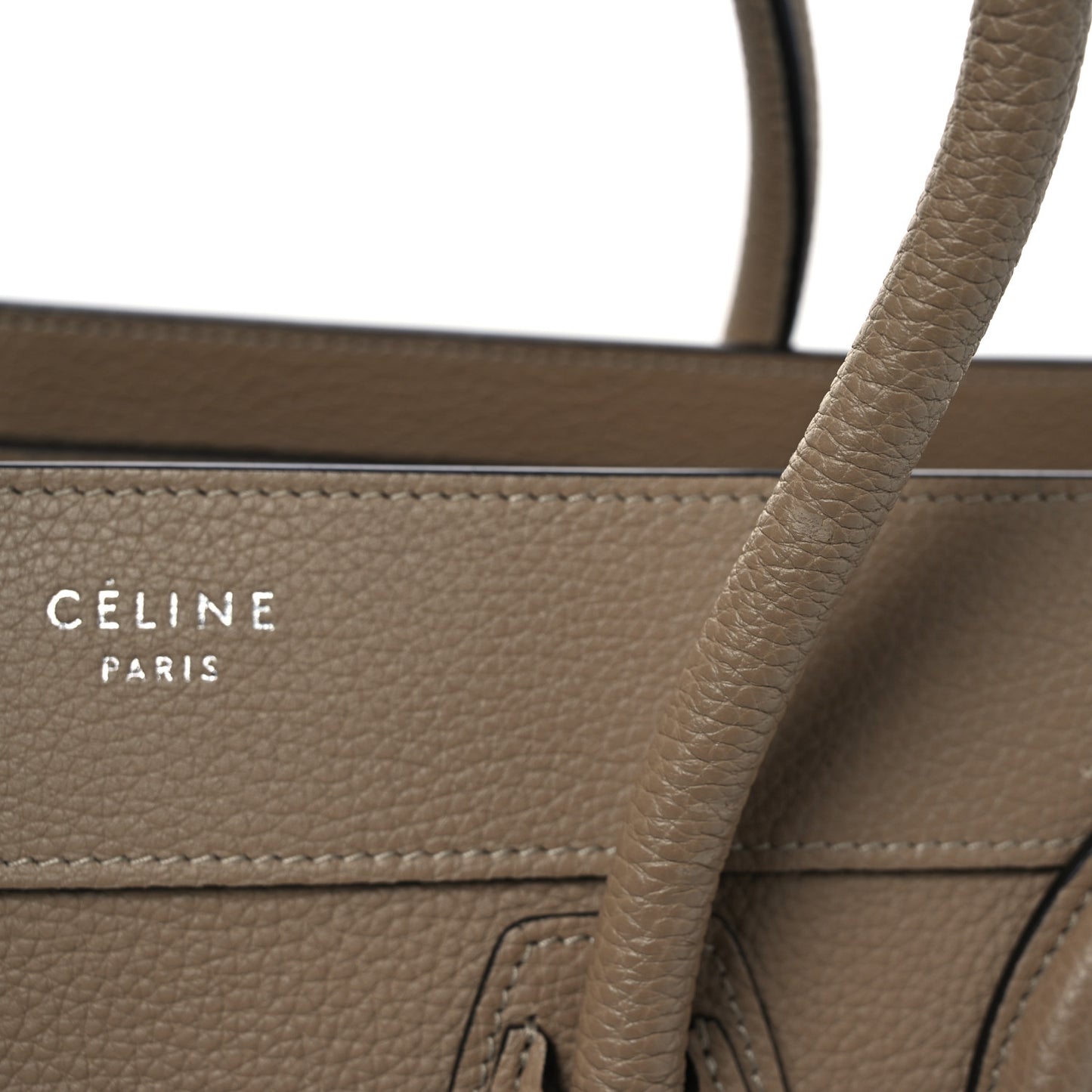 Drummed Calfskin Micro Luggage Dune