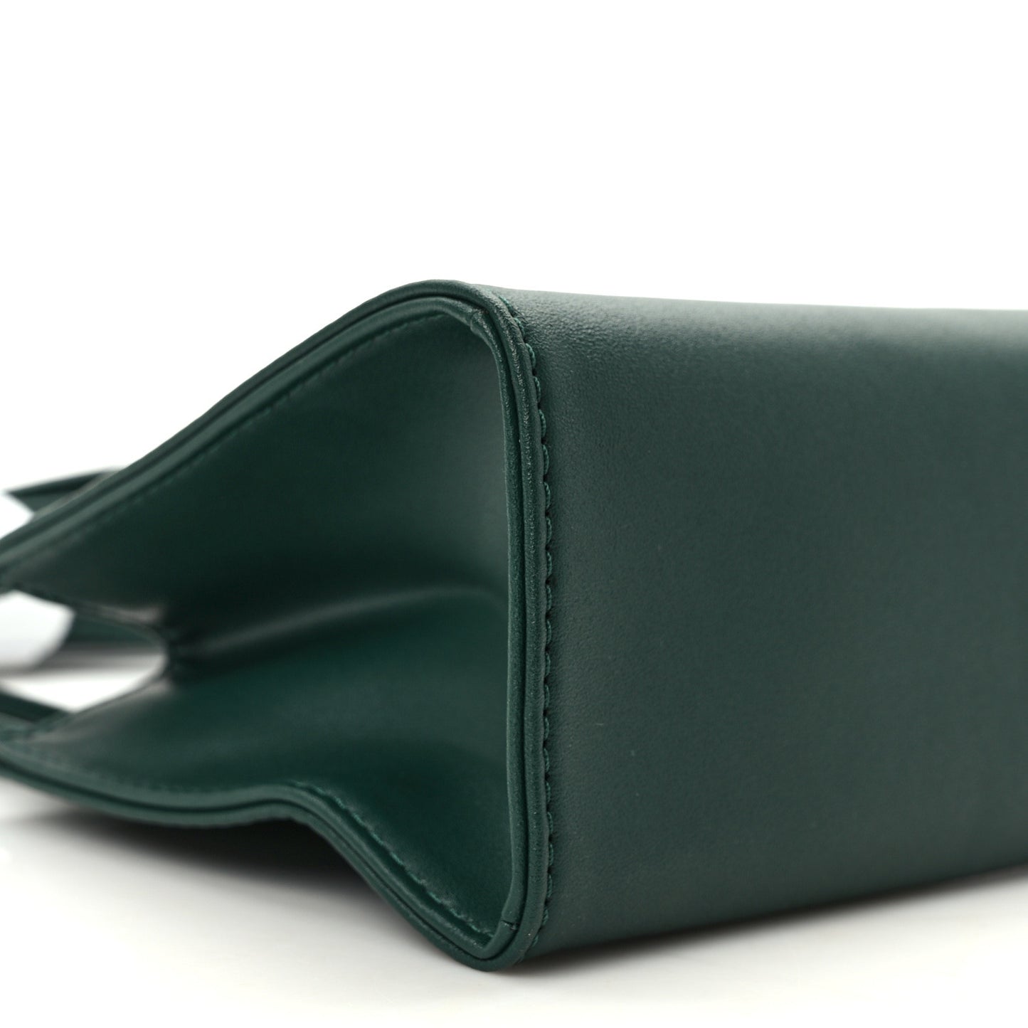 Vegan Leather Small Shopping Bag Dark Olive