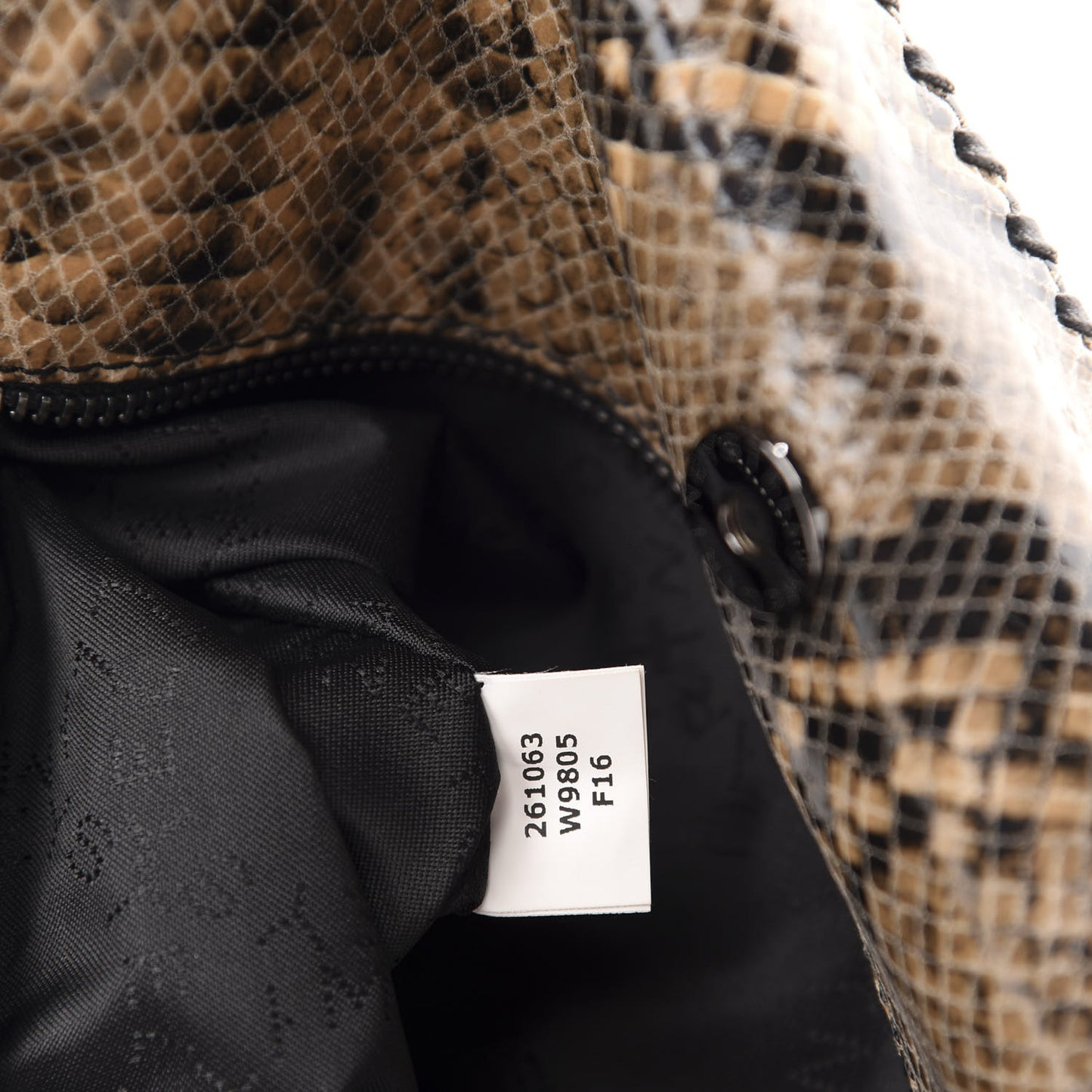 Eco Python Small Falabella Tote Nude